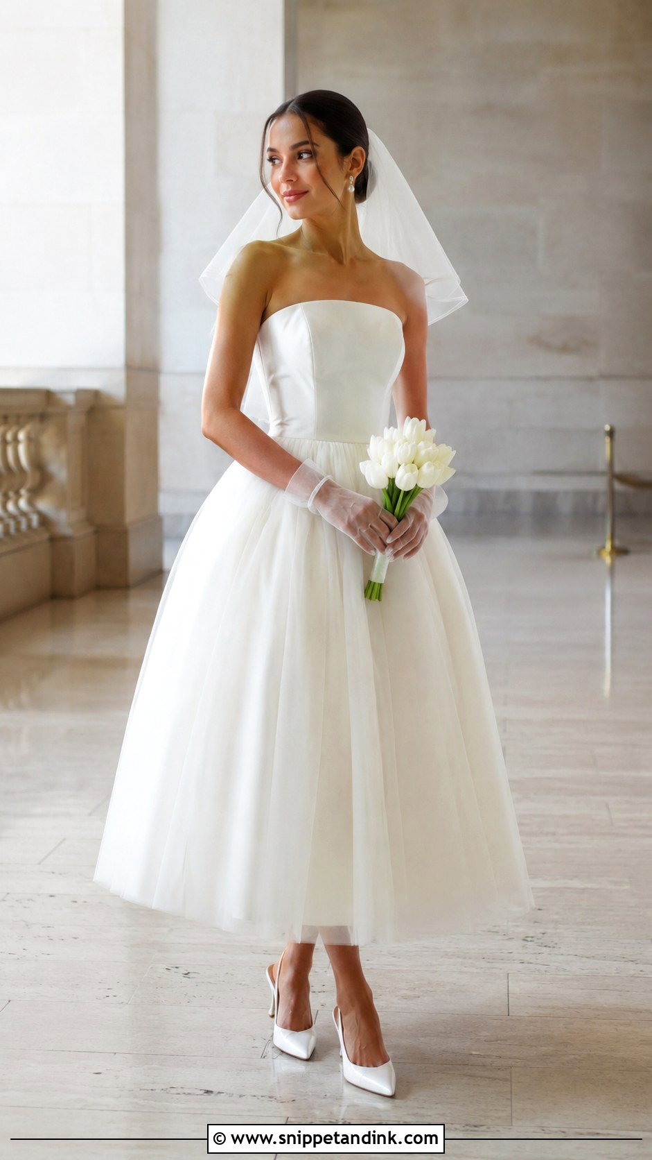 Tea Length Vera Wang Wedding Dress - Snippet and Ink - 20 Vintage Vera Wang Wedding Dress Ideas