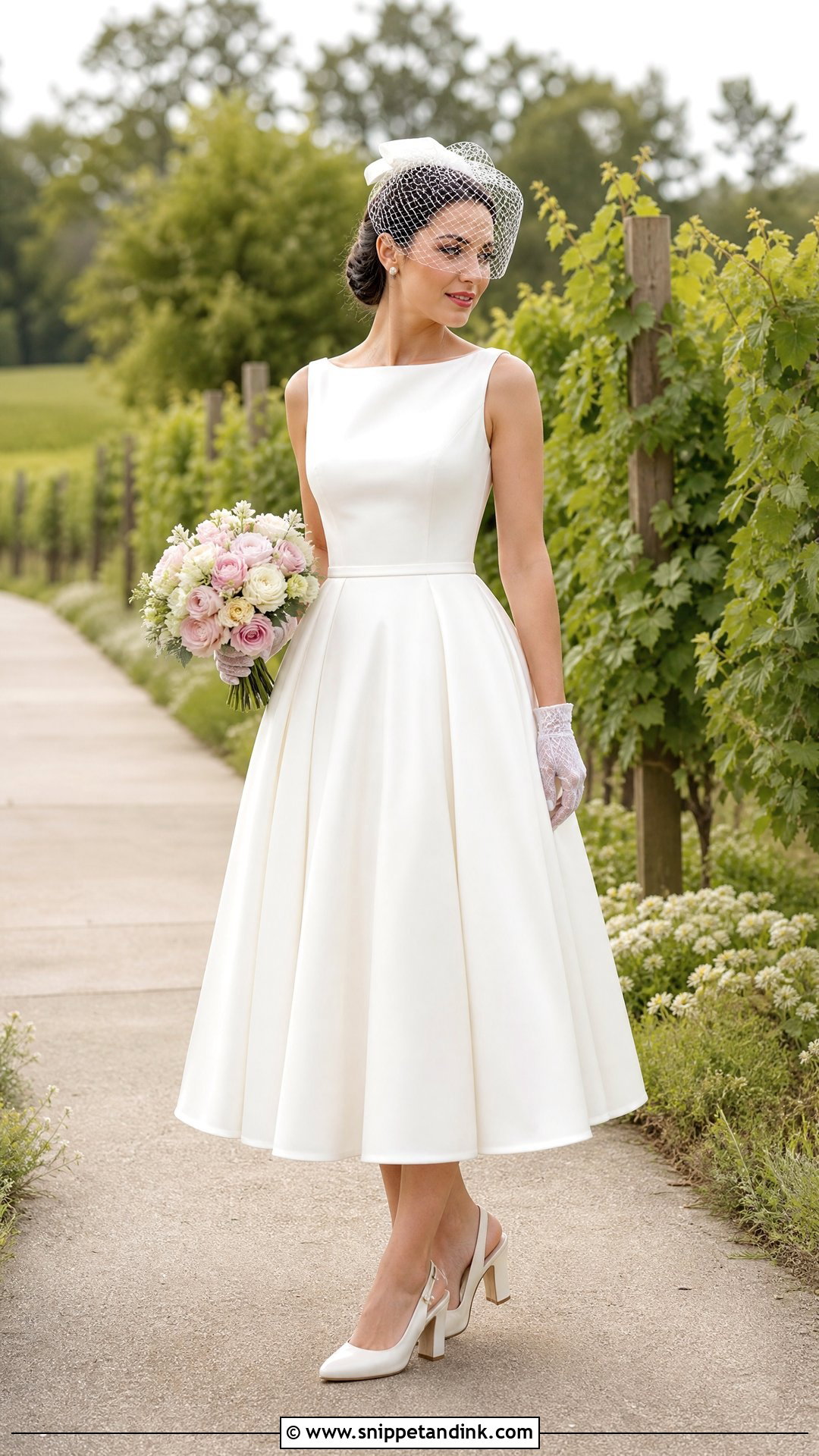 Tea Length Vineyard Wedding Dress - Snippet and Ink - 20 Vineyard Wedding Dress Ideas