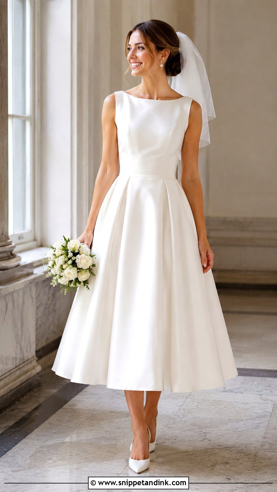 Tea Length Wedding Dress - Snippet and Ink - 25 Timeless Wedding Dresses