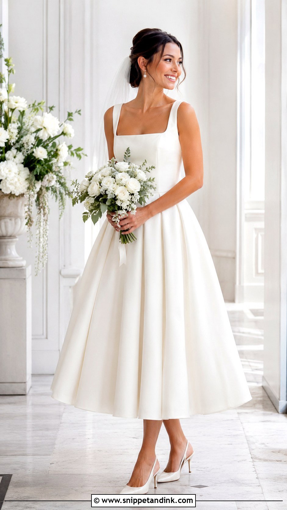 Tea Length Wedding Dress - Snippet and Ink - 25 Weeding Dressing Woman Bride Ideas