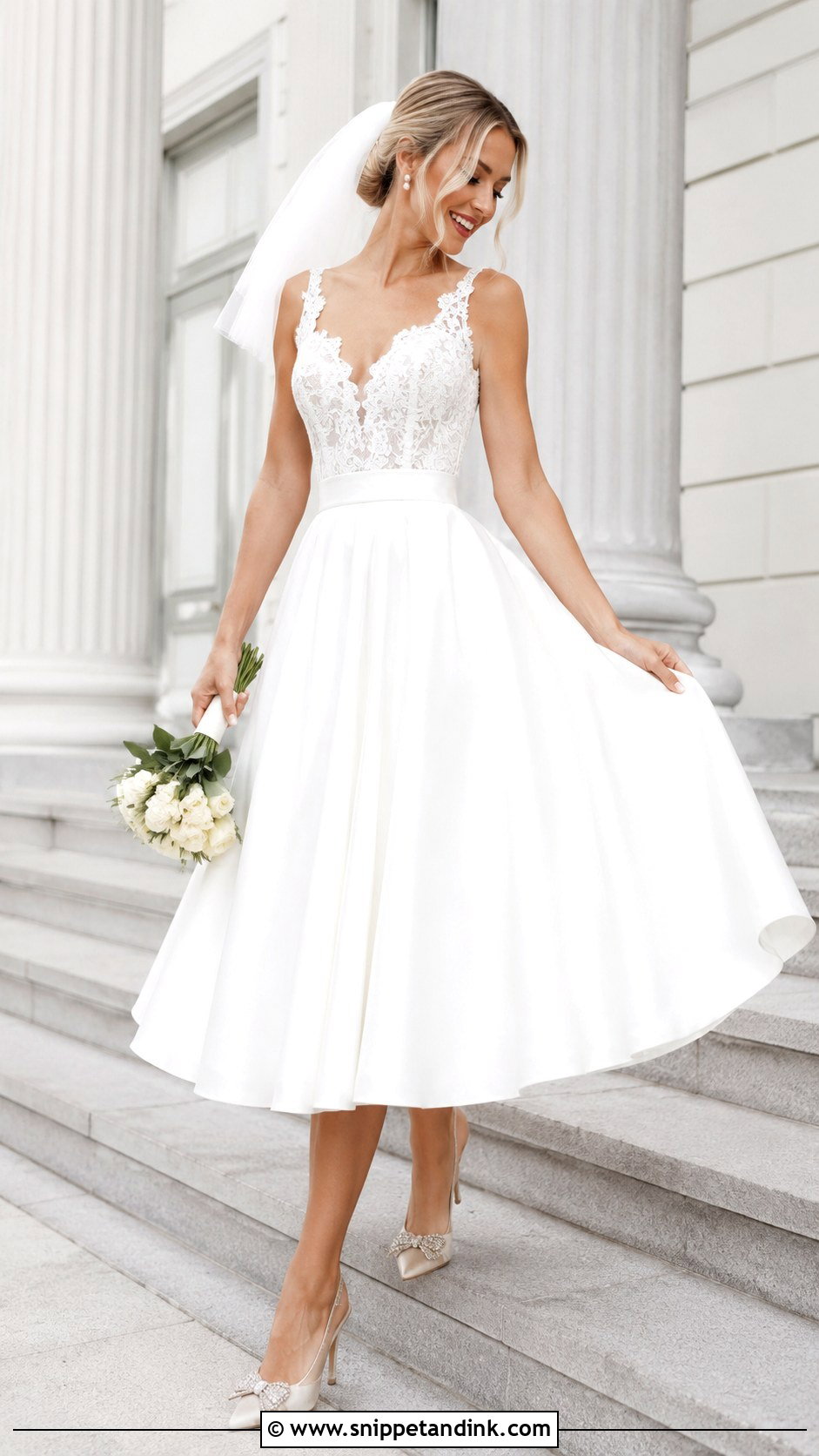 Tea Length Wedding Dress - Snippet and Ink - 20 Feminine Wedding Dress Ideas