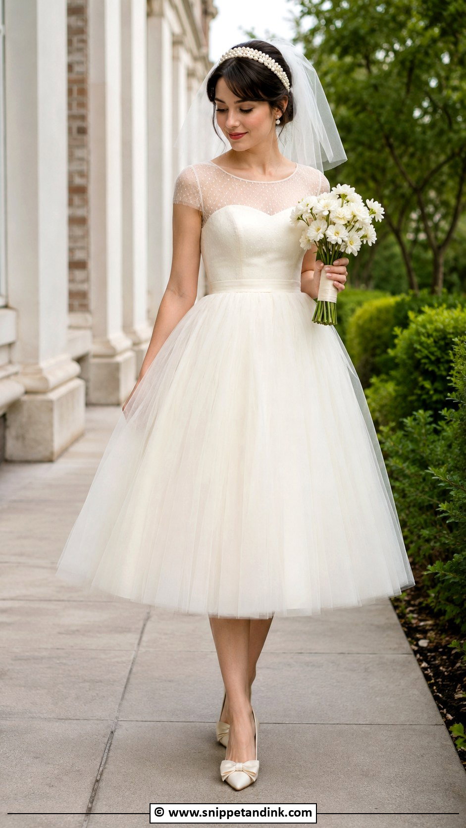 Tea Length Wedding Dress - Snippet and Ink - 30 Cute Wedding Dresses