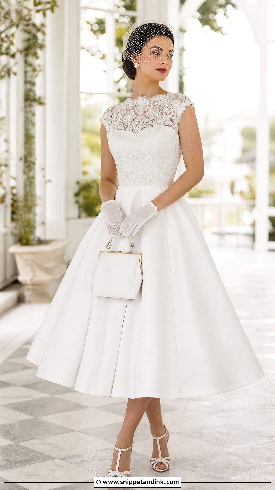 Tea Length Wedding Dress - Snippet and Ink - 20 Wedding Dress Length Ideas