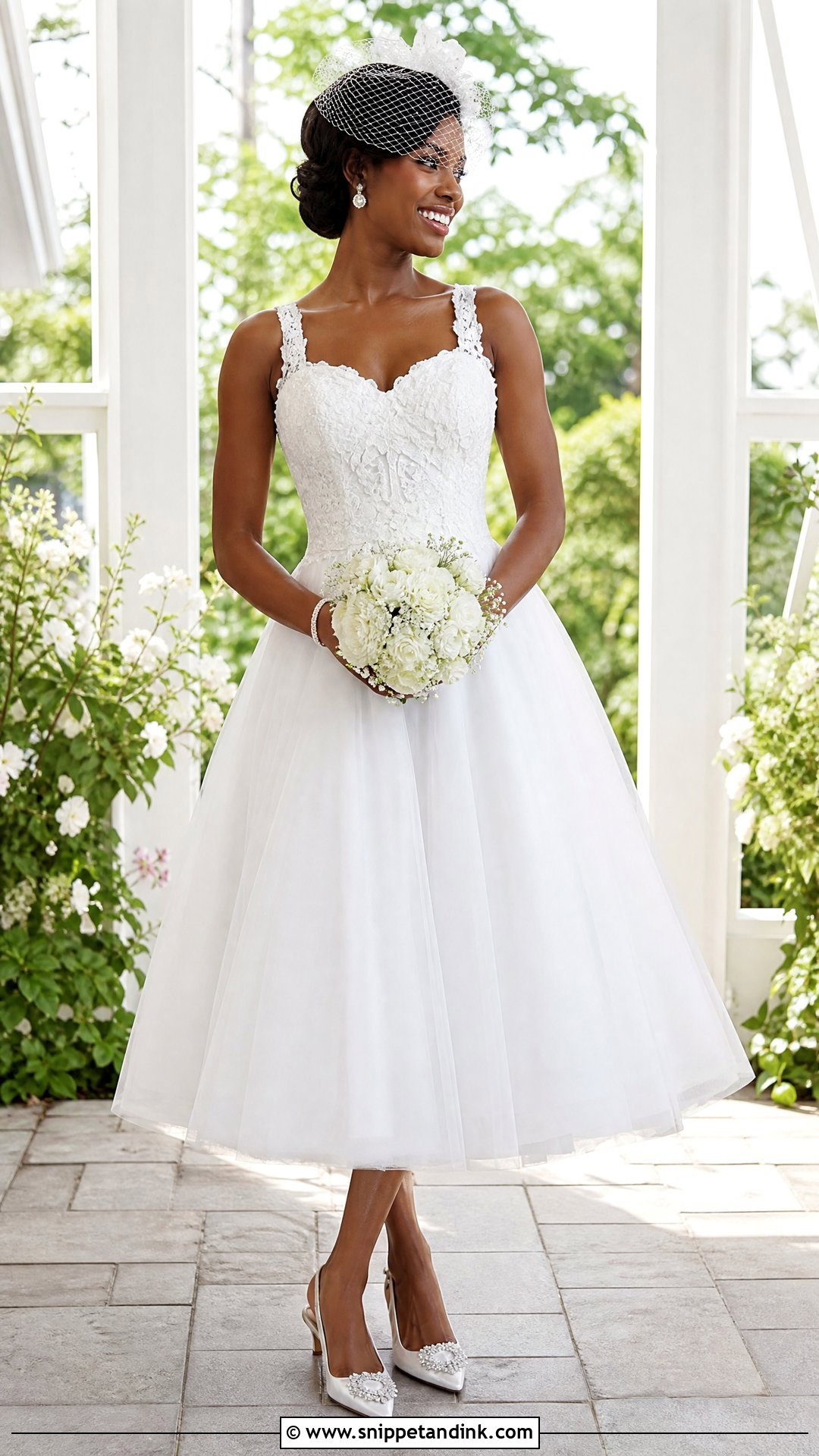 Tea Length Wedding Dress - Snippet and Ink - 20 Wedding Dresses for Black Women