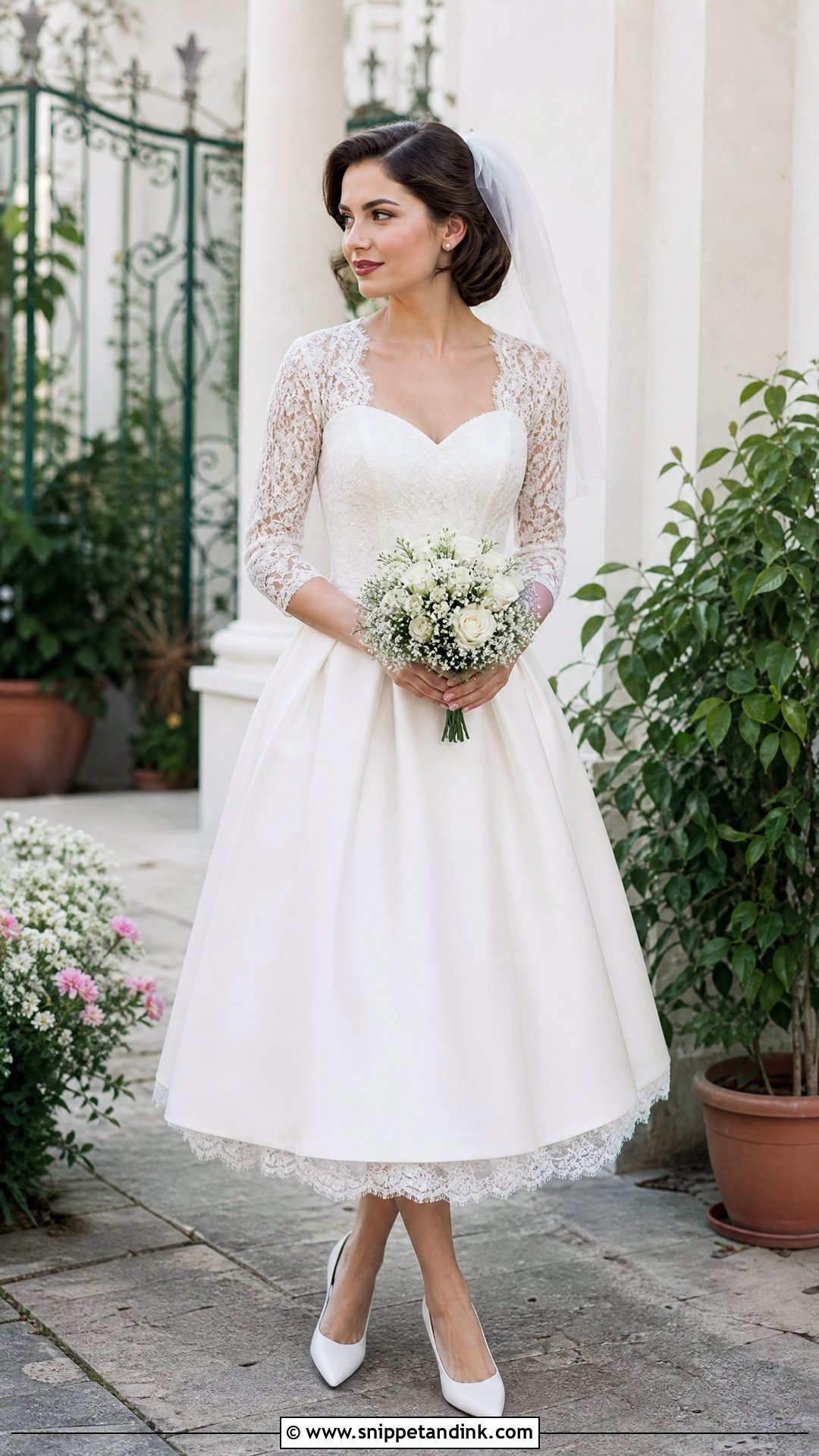 Tea Length Wedding Dress - Snippet and Ink - 20 Wedding Dresses for Petite Brides