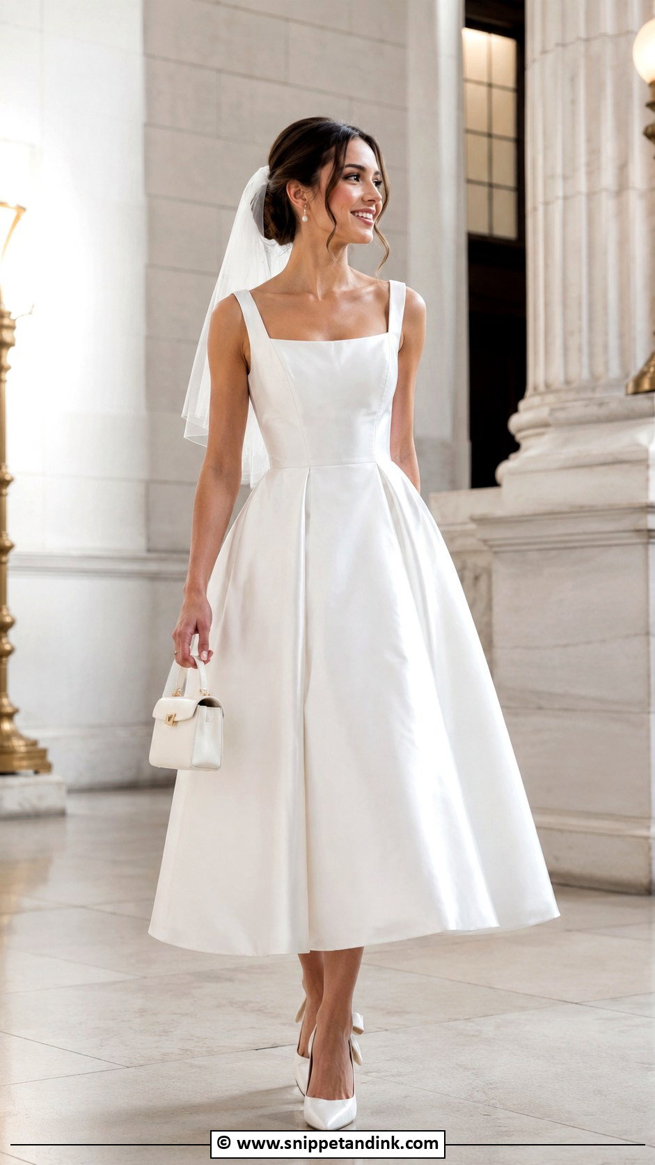 Tea Length Wedding Dress - Snippet and Ink - 30 Elegant Wedding Dresses