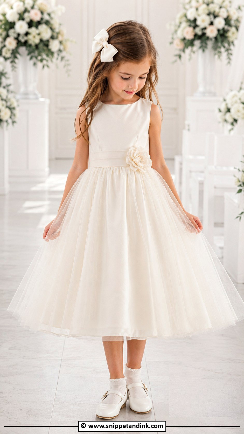 Tea Length Wedding Dress - Snippet and Ink - 30 Kids Designer Dresses for Wedding