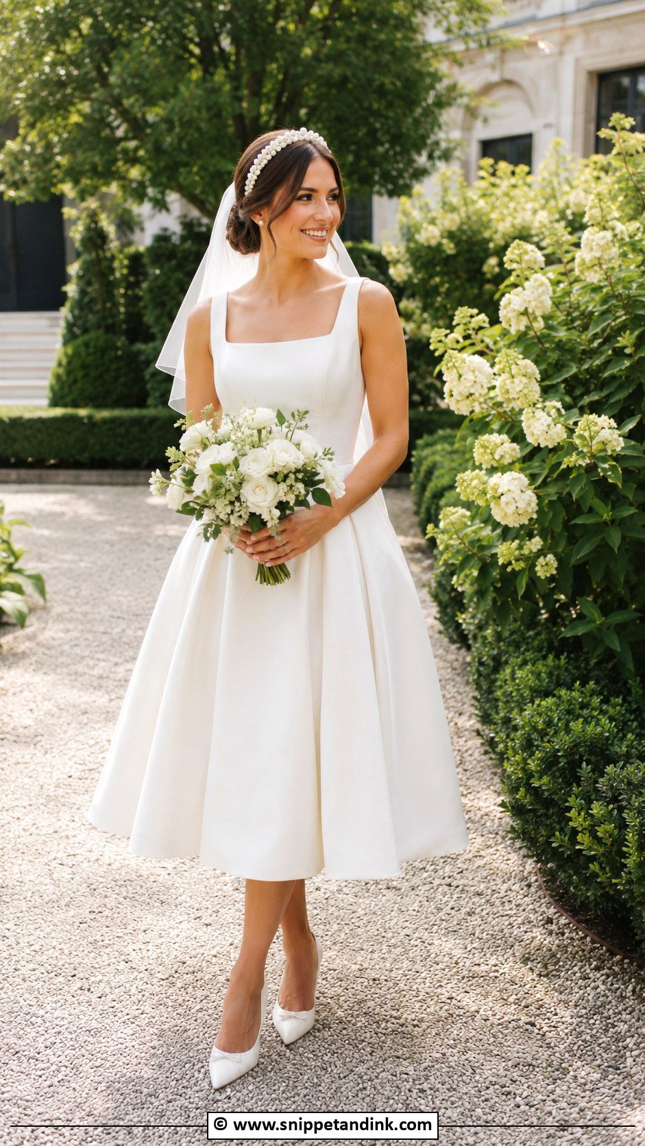 Tea Length Wedding Dress - Snippet and Ink - 30 Pretty Wedding Dresses