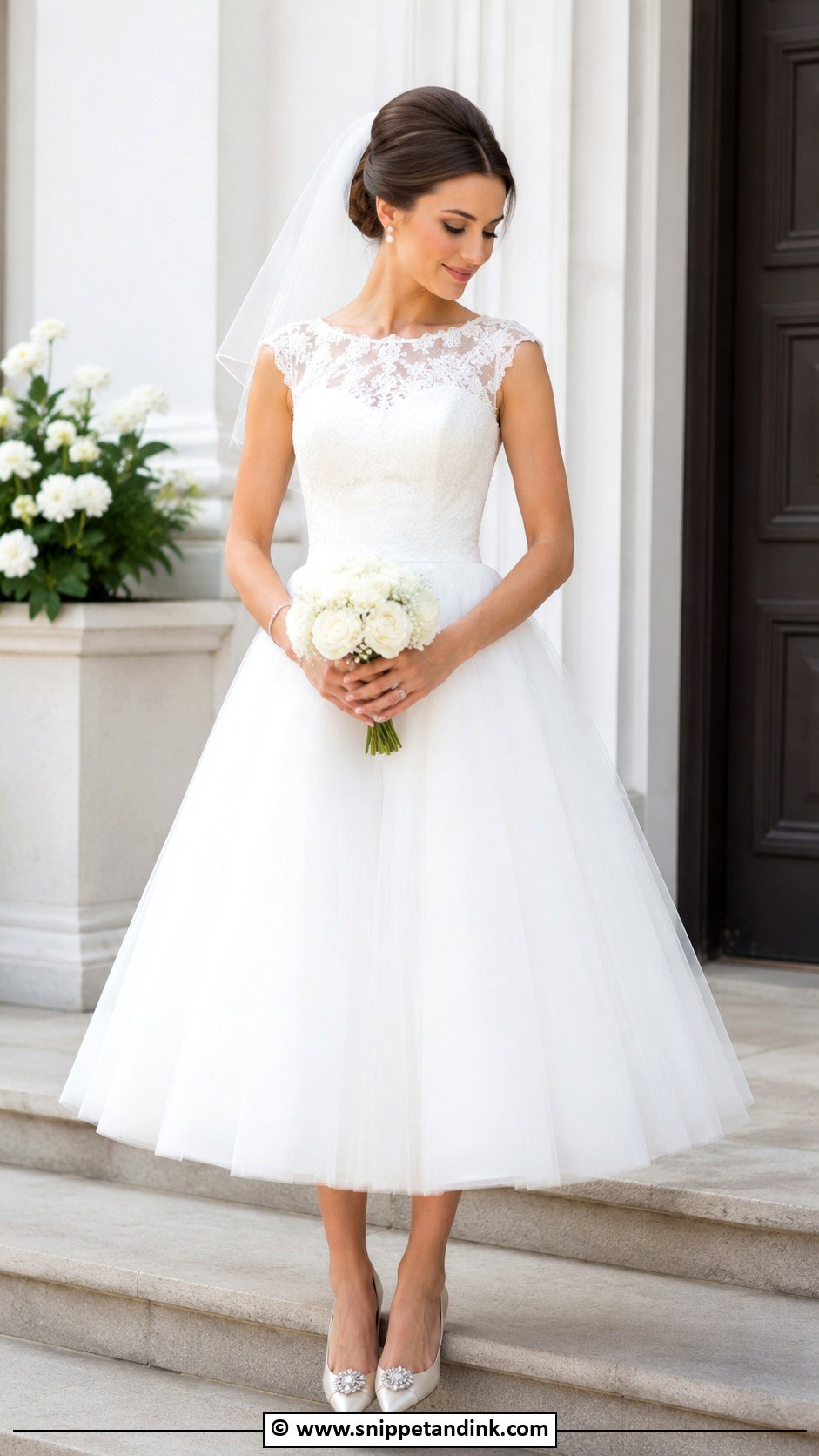 Tea Length Wedding Dress - Snippet and Ink - 30 Romantic Wedding Dress Ideas