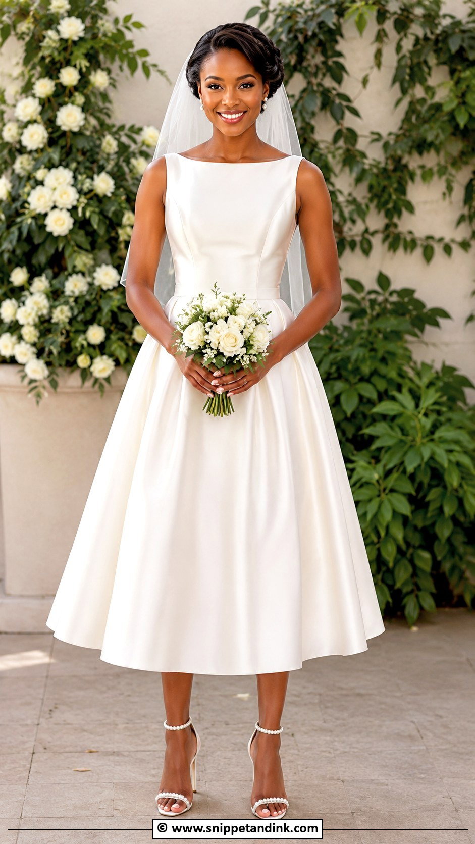 Tea Length Wedding Dress - Snippet and Ink - 30 Wedding Dresses Black Women
