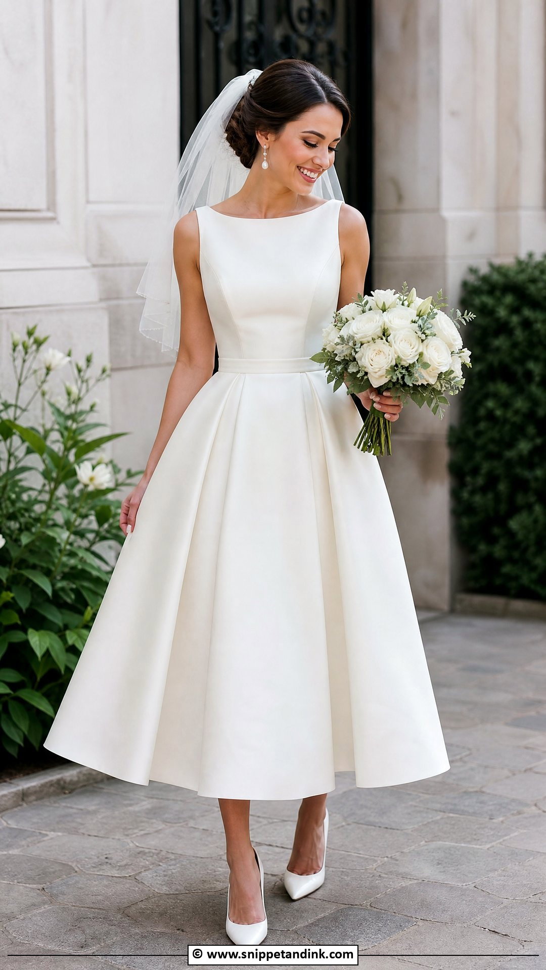 Tea Length Wedding Dress - Snippet and Ink - 35 Classic Wedding Dress Ideas