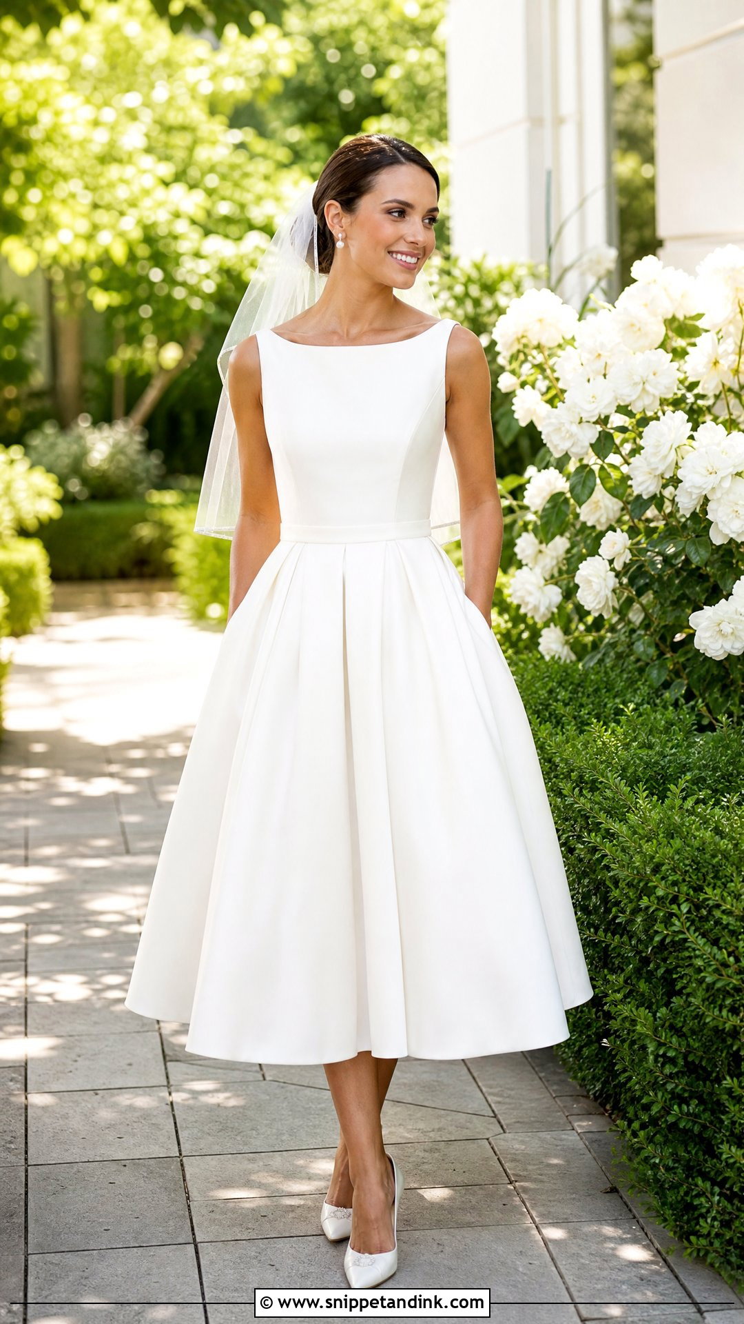 Tea Length Wedding Dress - Snippet and Ink - 25 Modern Wedding Dresses