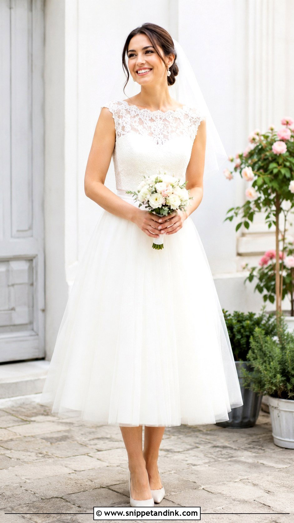 Tea Length Wedding Dress - Snippet and Ink - 25 Soft Romantic Wedding Dress Ideas