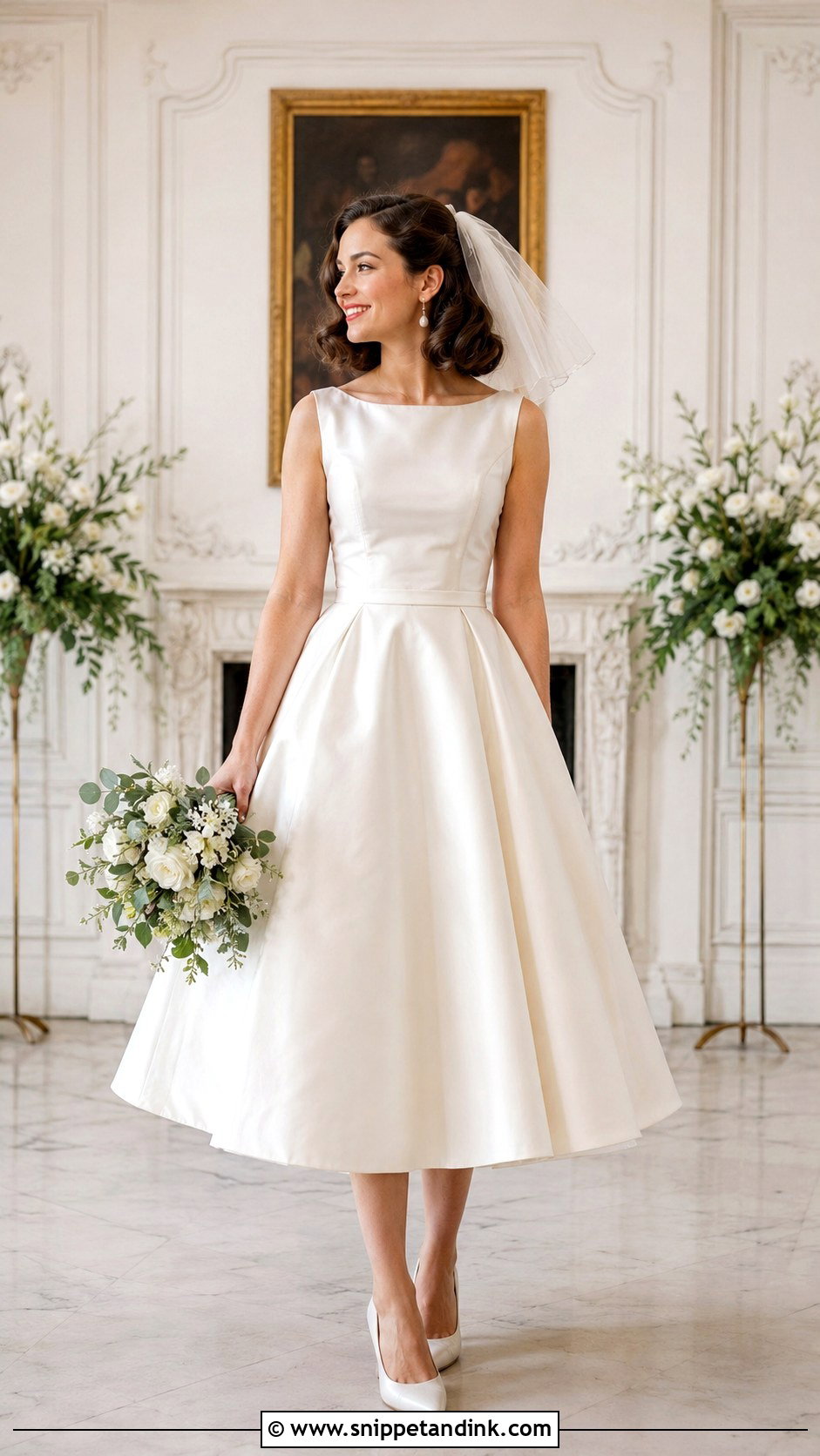 Tea Length Wedding Dress - Snippet and Ink - 30 Old Hollywood Wedding Dress Ideas