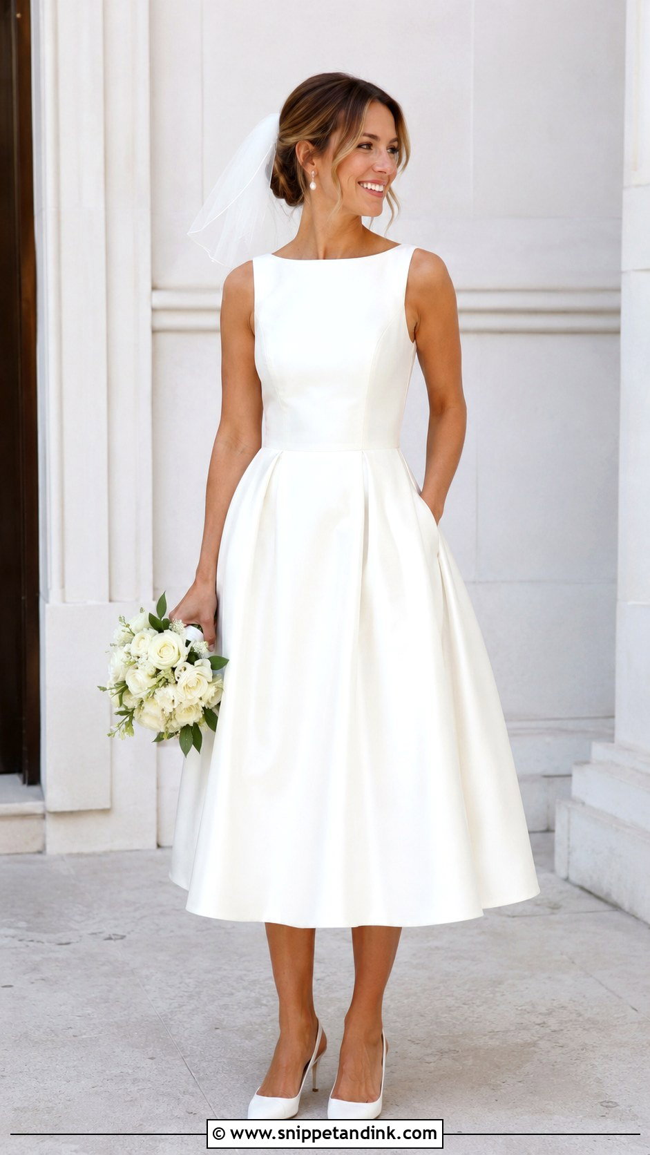 Tea Length Wedding Dress - Snippet and Ink - 30 Sleek Wedding Dress Ideas