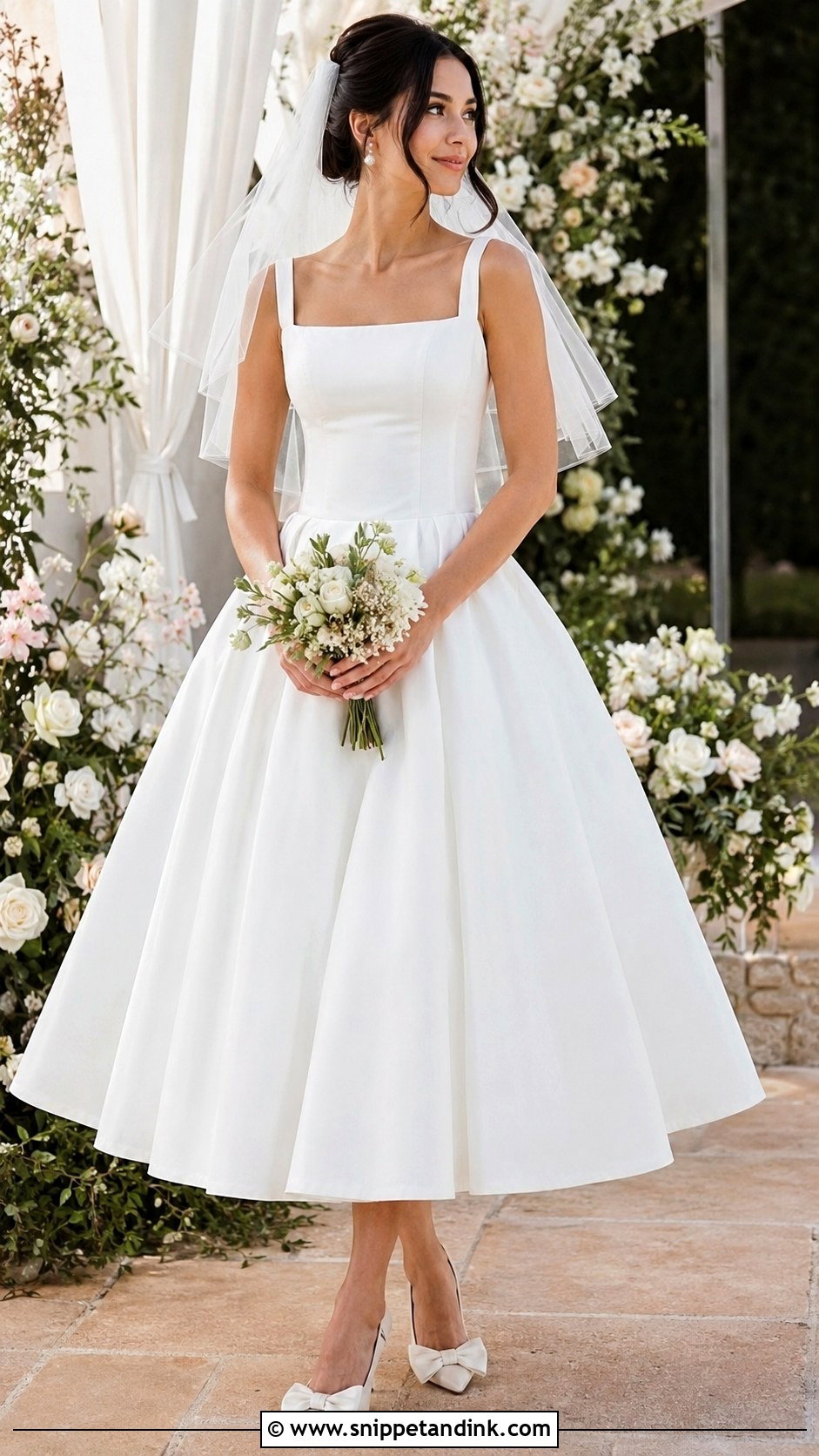 Tea Length Wedding Dress - Snippet and Ink - 30 Stunning Wedding Dresses