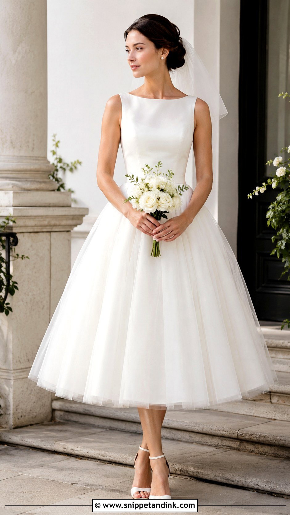 Tea Length Wedding Dress - Snippet and Ink - 30 Vintage Inspired Wedding Dresses