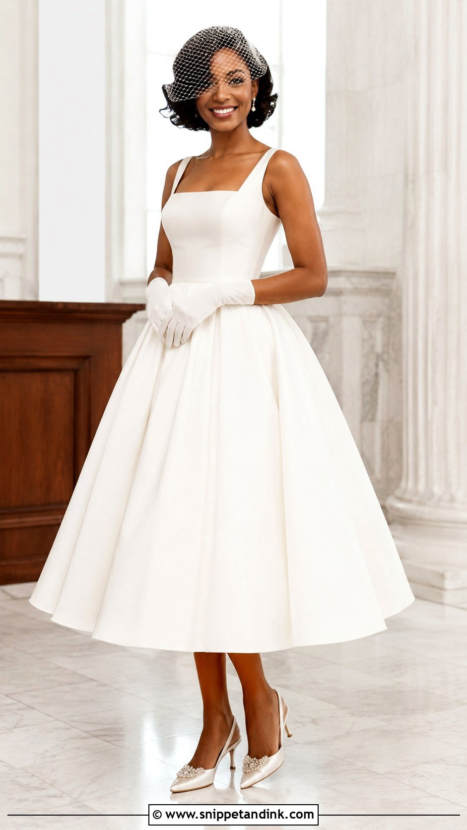 Tea Length Wedding Dress - Snippet and Ink - 20 Black Bride Wedding Dress Ideas