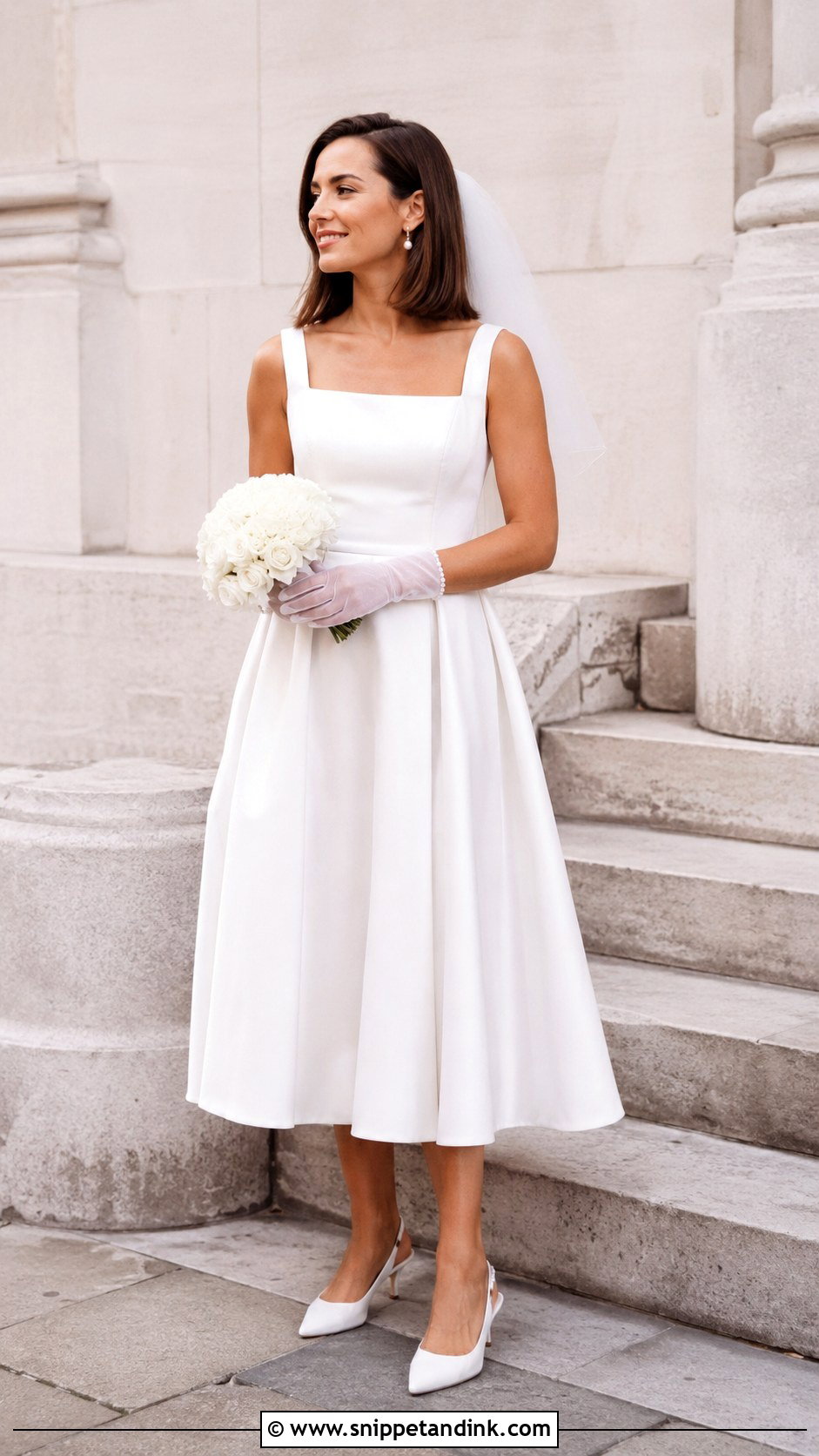 Tea Length Wedding Dress - Snippet and Ink - 20 Simple But Elegant Wedding Dresses