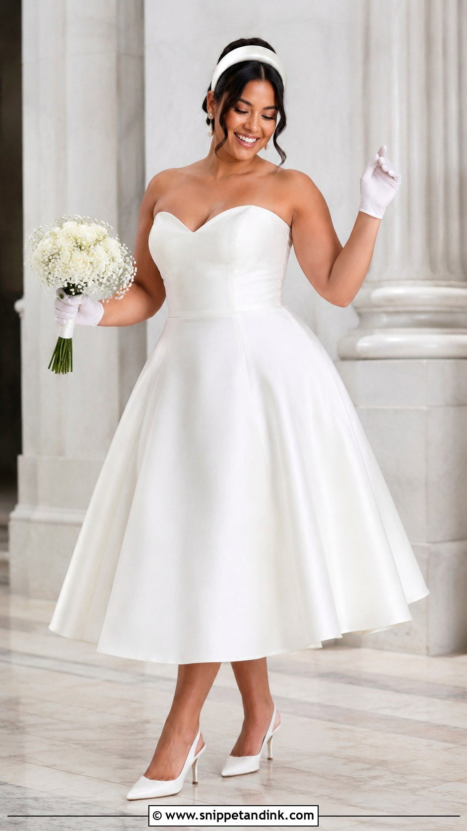 Tea Length Wedding Dress - Snippet and Ink - 20 Wedding Dresses for Curvy Women