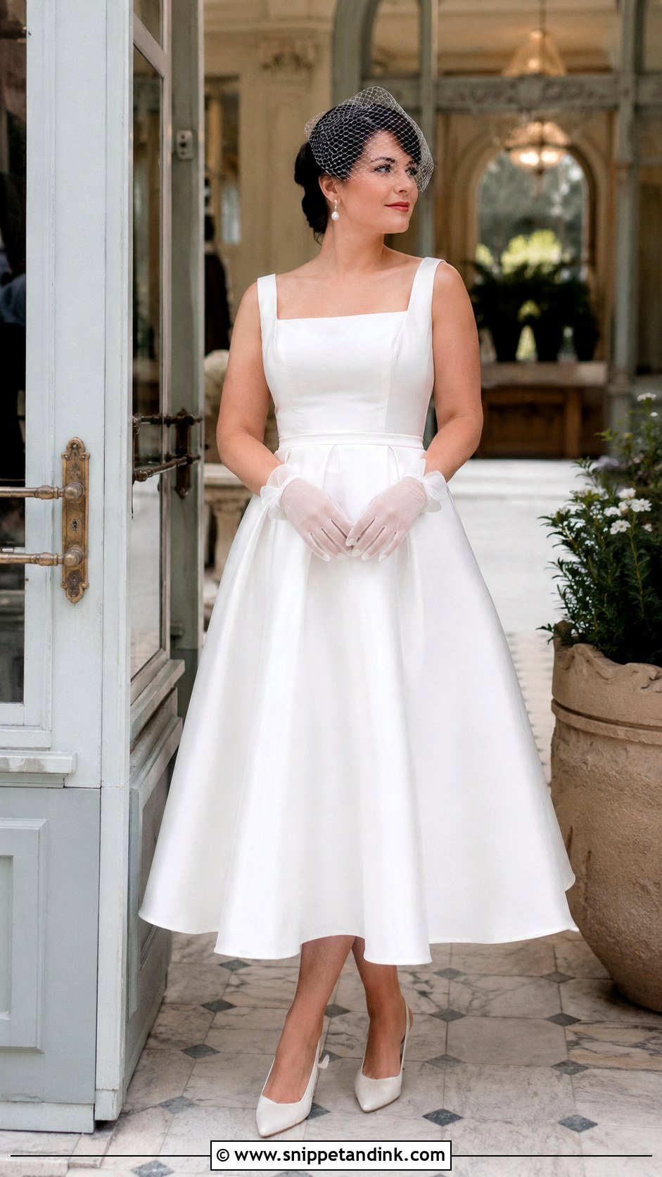 Tea Length Wedding Dress - Snippet and Ink - 20 Wedding Dresses for Midsize Brides