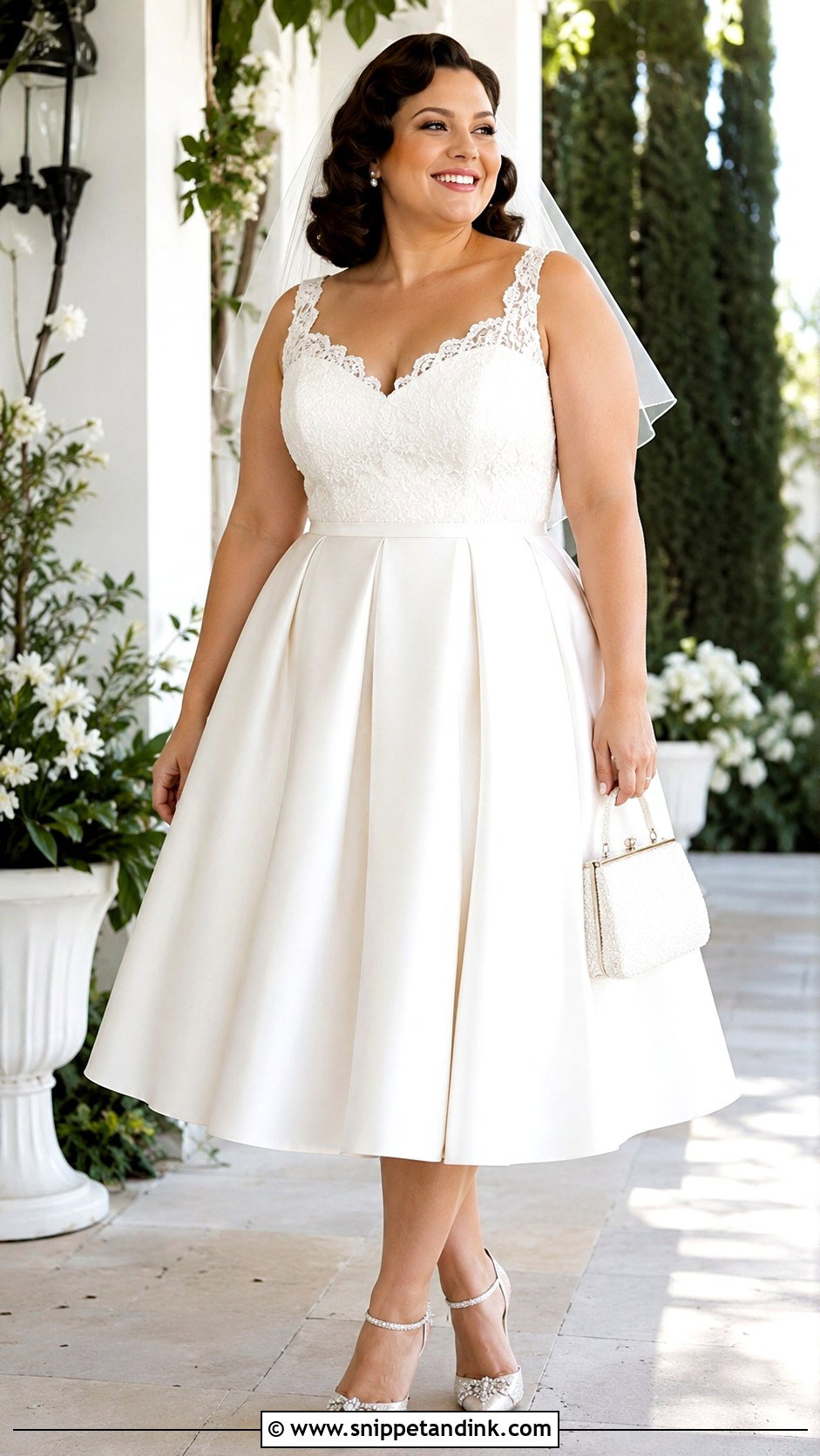Tea Length Wedding Dress - Snippet and Ink - 20 Wedding Dresses for Plus Size Women