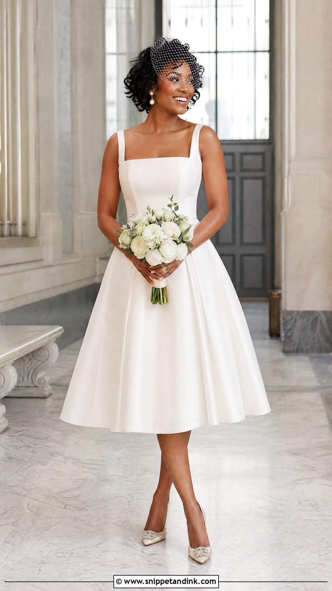 Tea Length Wedding Dress - Snippet and Ink - 25 Black Woman Wedding Dress Ideas