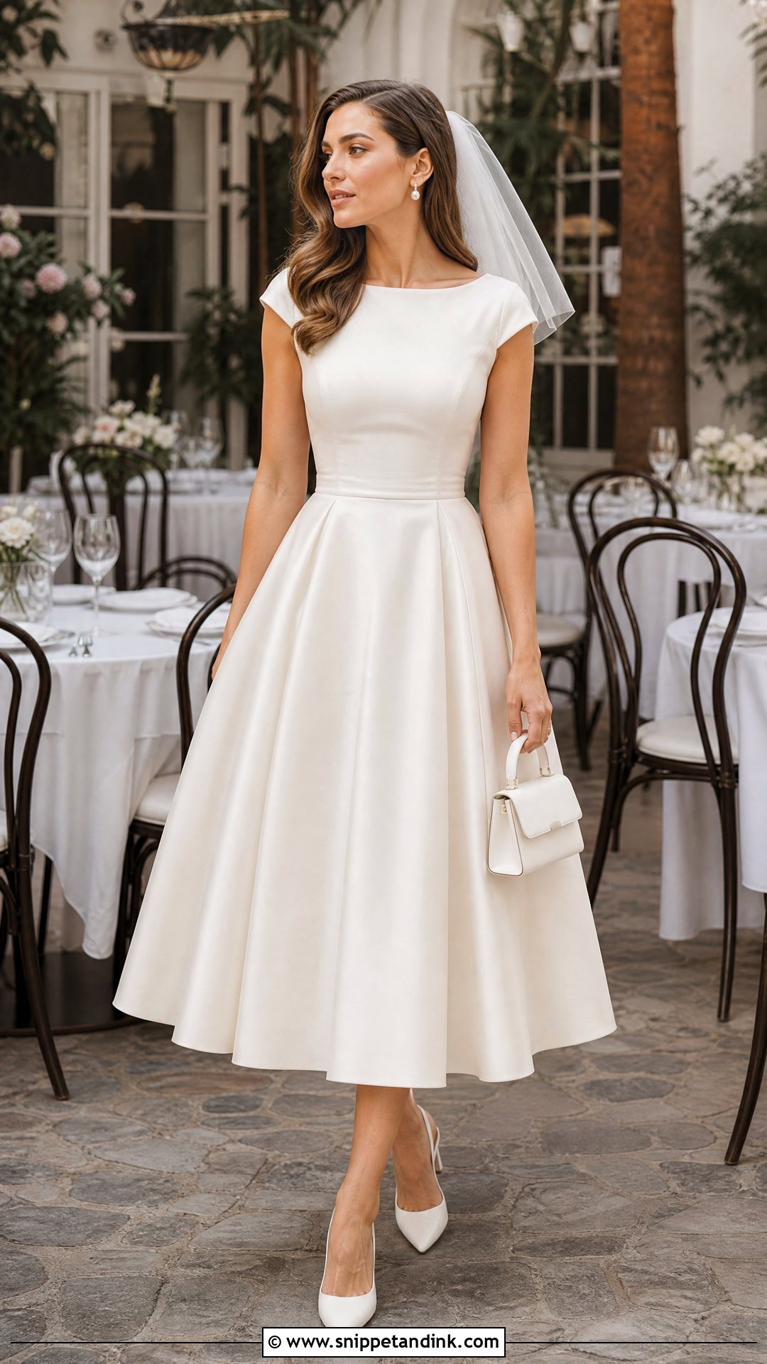 Tea Length Wedding Dress Bride Look - Snippet and Ink - 20 Perfect Bride Ideas