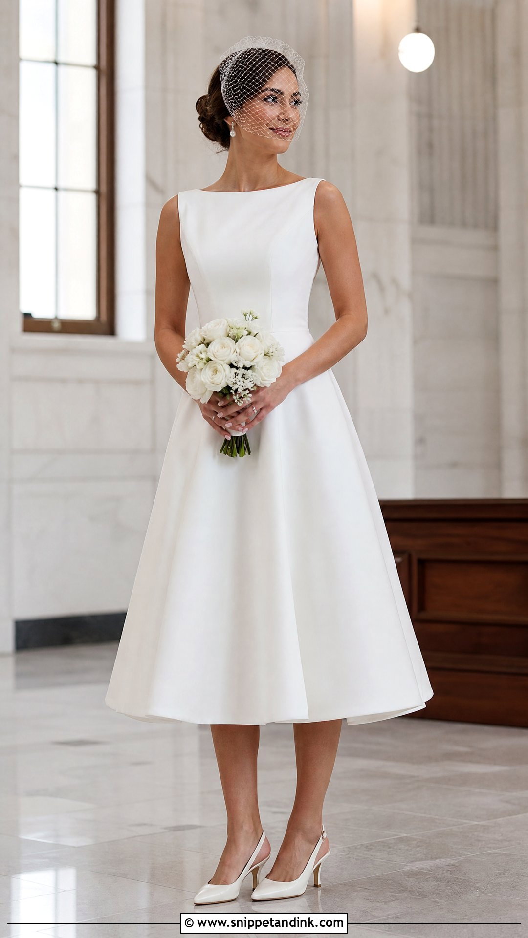 Tea Length Wedding Dress Bride Outfit - Snippet and Ink - 20 Outfits for Bride