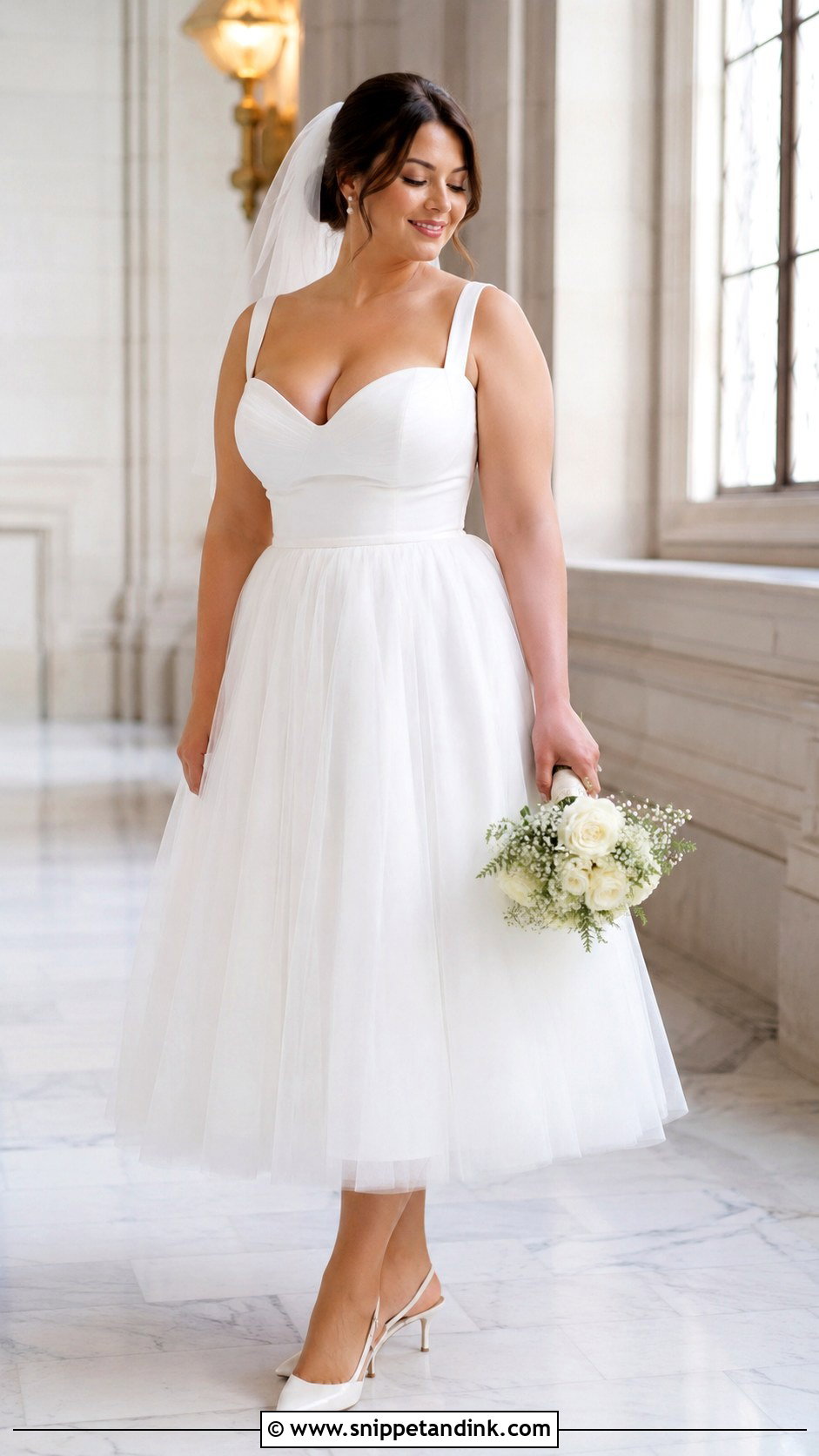 Tea Length Wedding Dress For Big Bust - Snippet and Ink - 25 Big Bust Wedding Dress Ideas