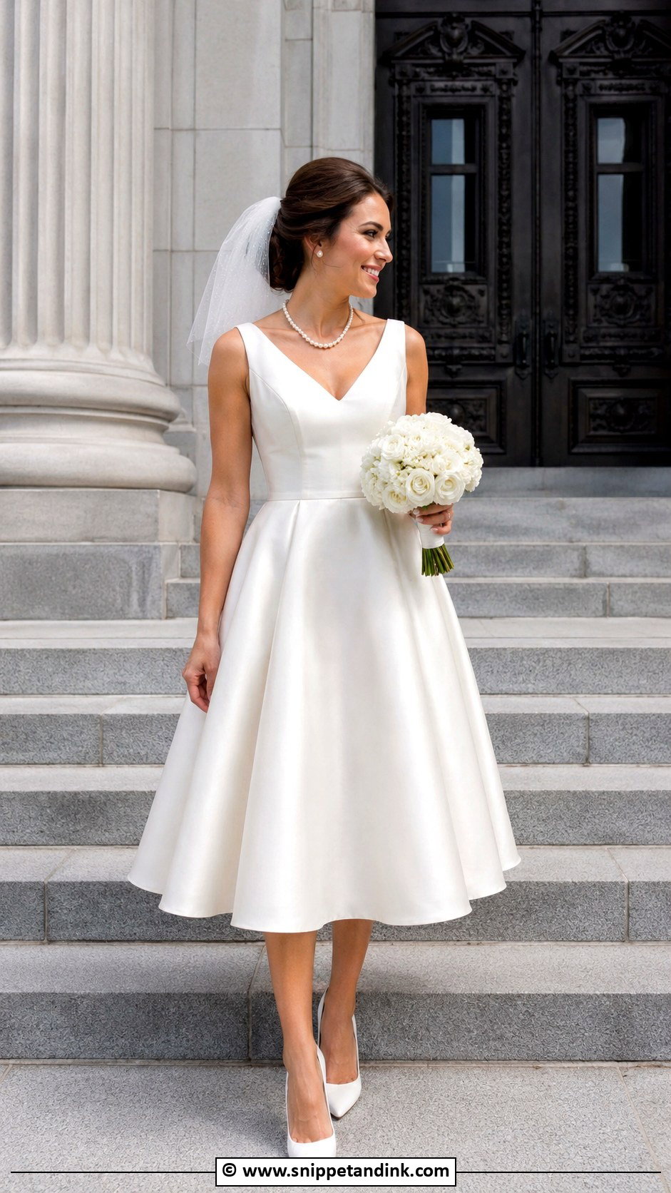 Tea Length Wedding Dress For Courthouse - Snippet and Ink - 30 Civil Wedding Dresses Courts