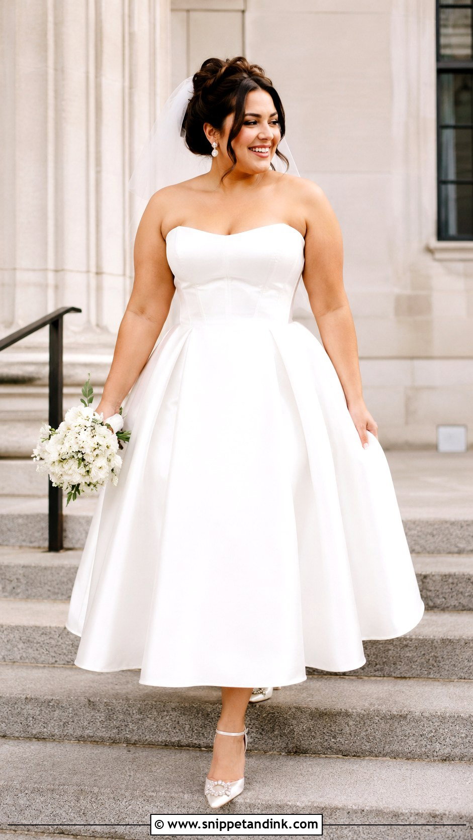 Tea Length Wedding Dress For Curvy Brides - Snippet and Ink - 30 Wedding Dresses for Curvy Brides