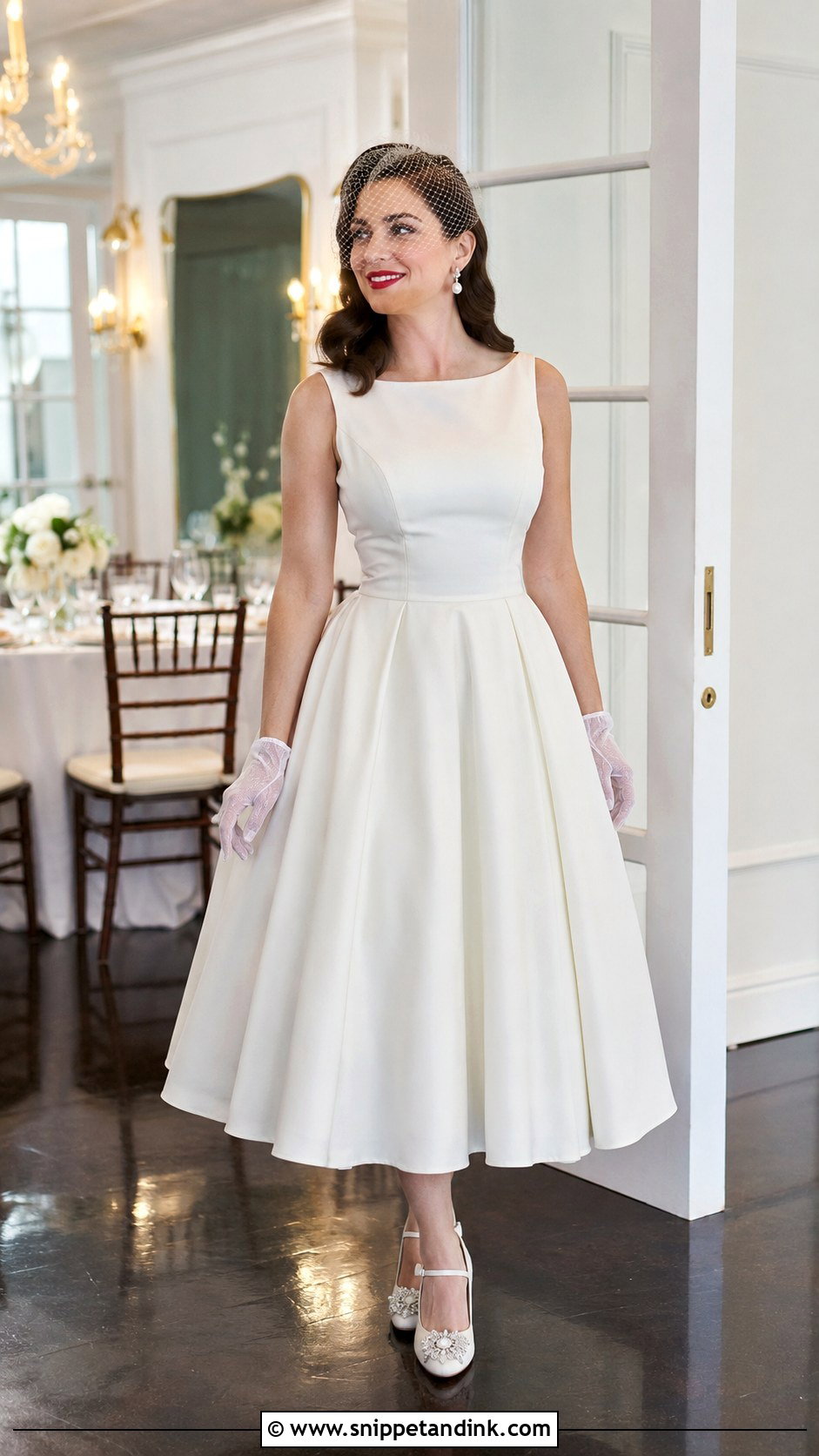 Tea Length Wedding Dress Outfit - Snippet and Ink - 20 Unique Wedding Outfits