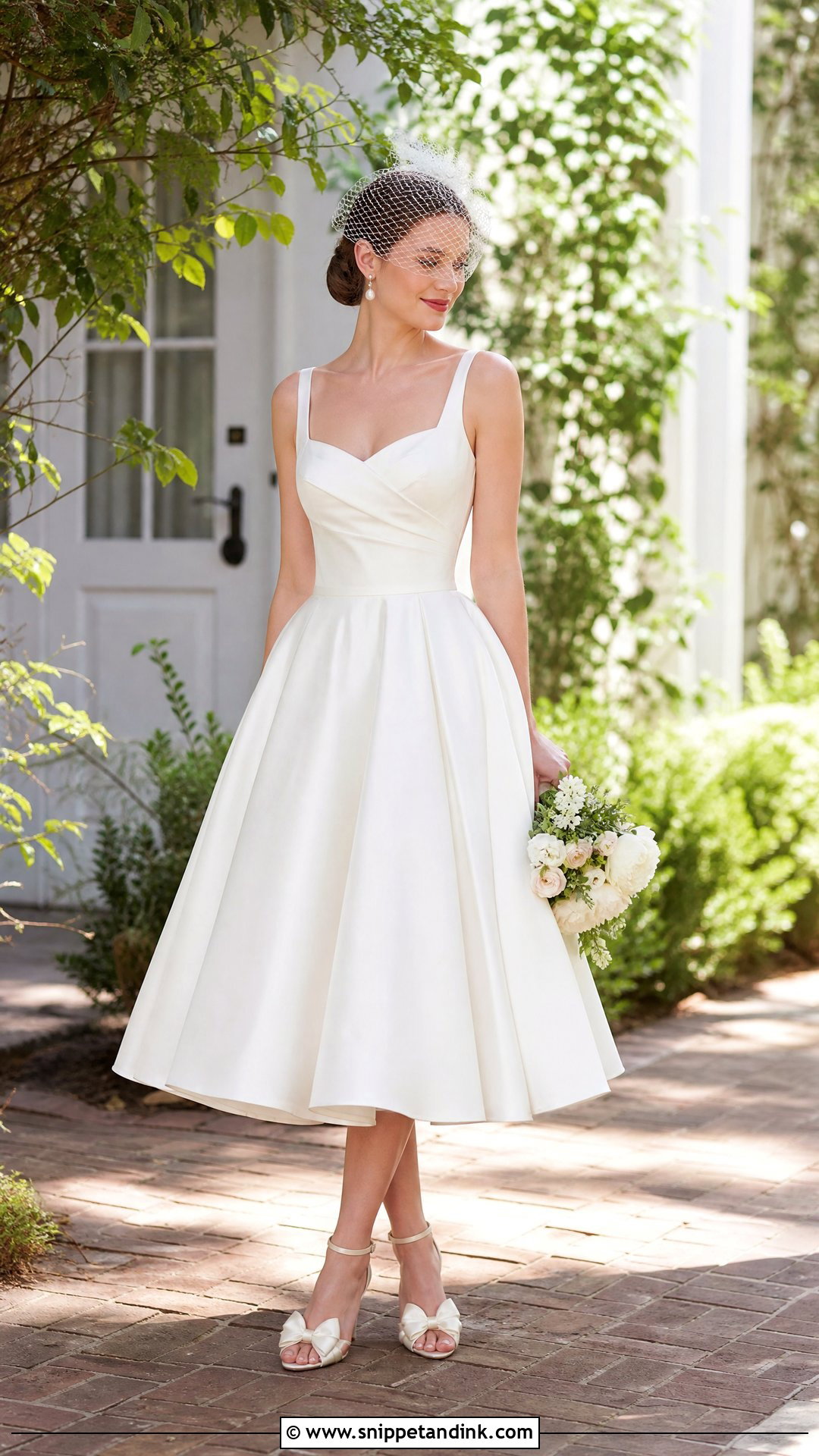 Tea Length Wedding Dress Outfit - Snippet and Ink - 25 Wedding Day Outfit Ideas