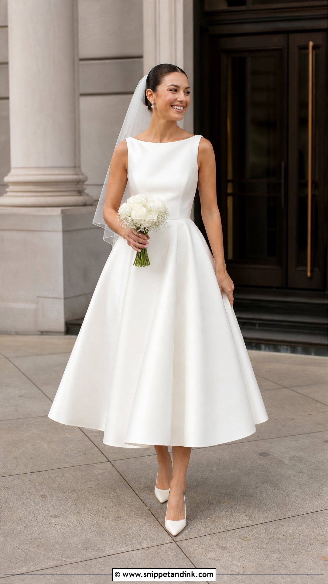 Tea Length Wedding Dress Outfit - Snippet and Ink - 20 Outfit for Bride Ideas