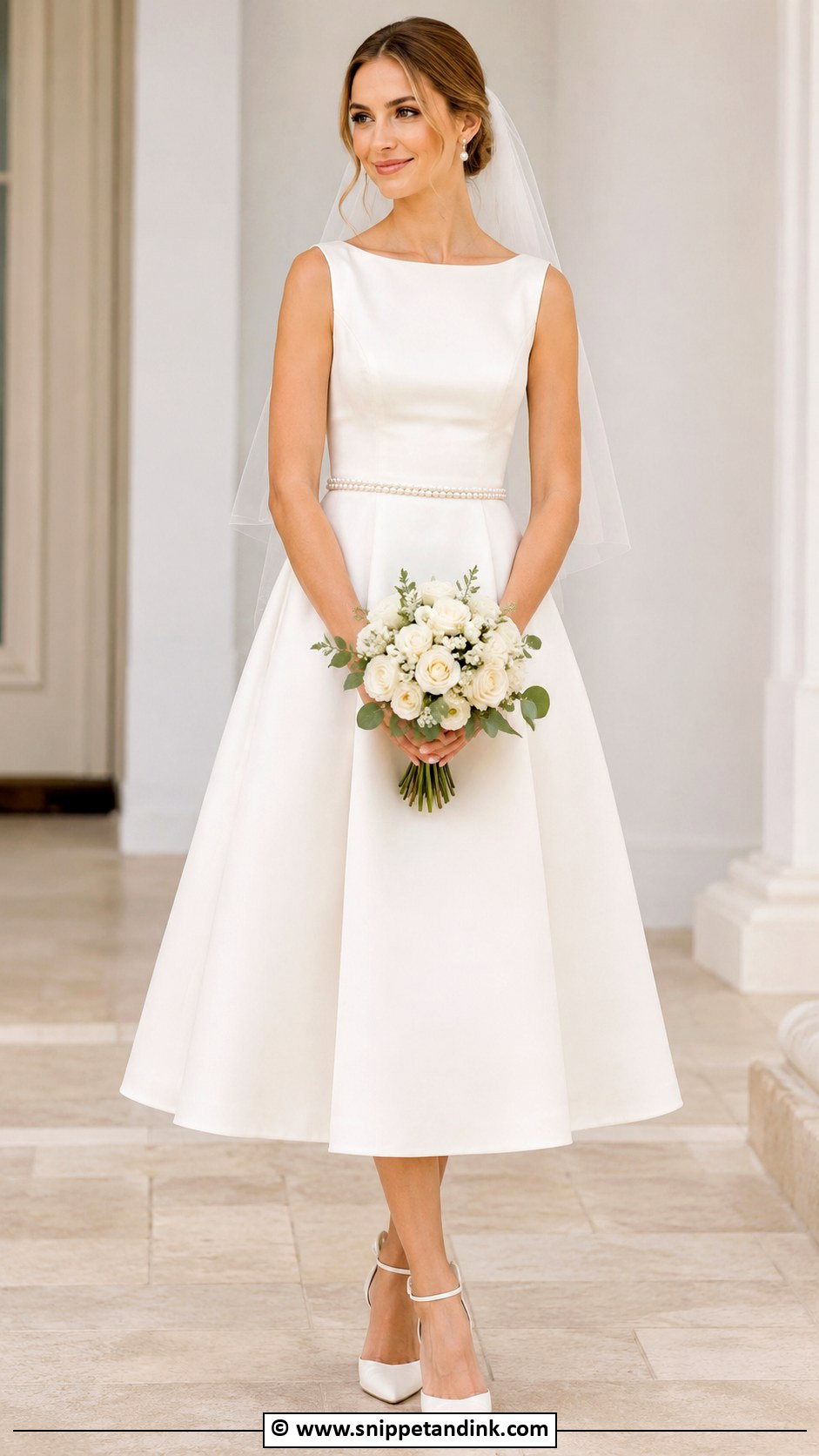 Tea Length Wedding Dress With Belt - Snippet and Ink - 30 Tea Length Wedding Dress Ideas
