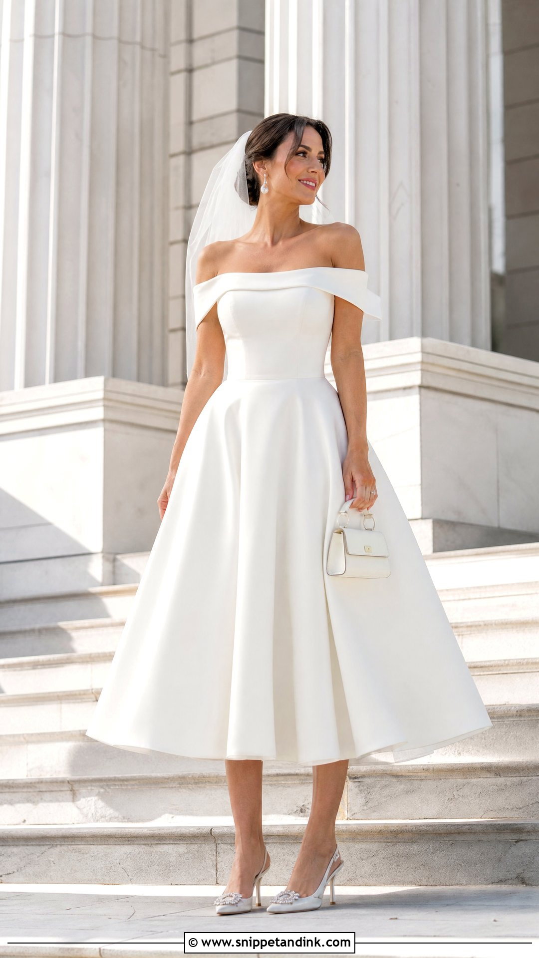 Tea Length Wedding Dress With Circle Skirt - Snippet and Ink - 20 Wedding Dress with Skirt Ideas