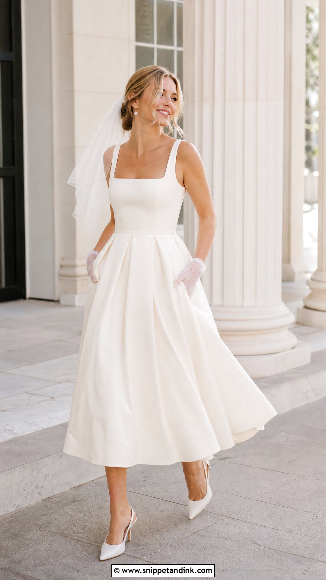 Tea Length Wedding Dress With Pockets - Snippet and Ink - 20 Wedding Dresses with Pockets