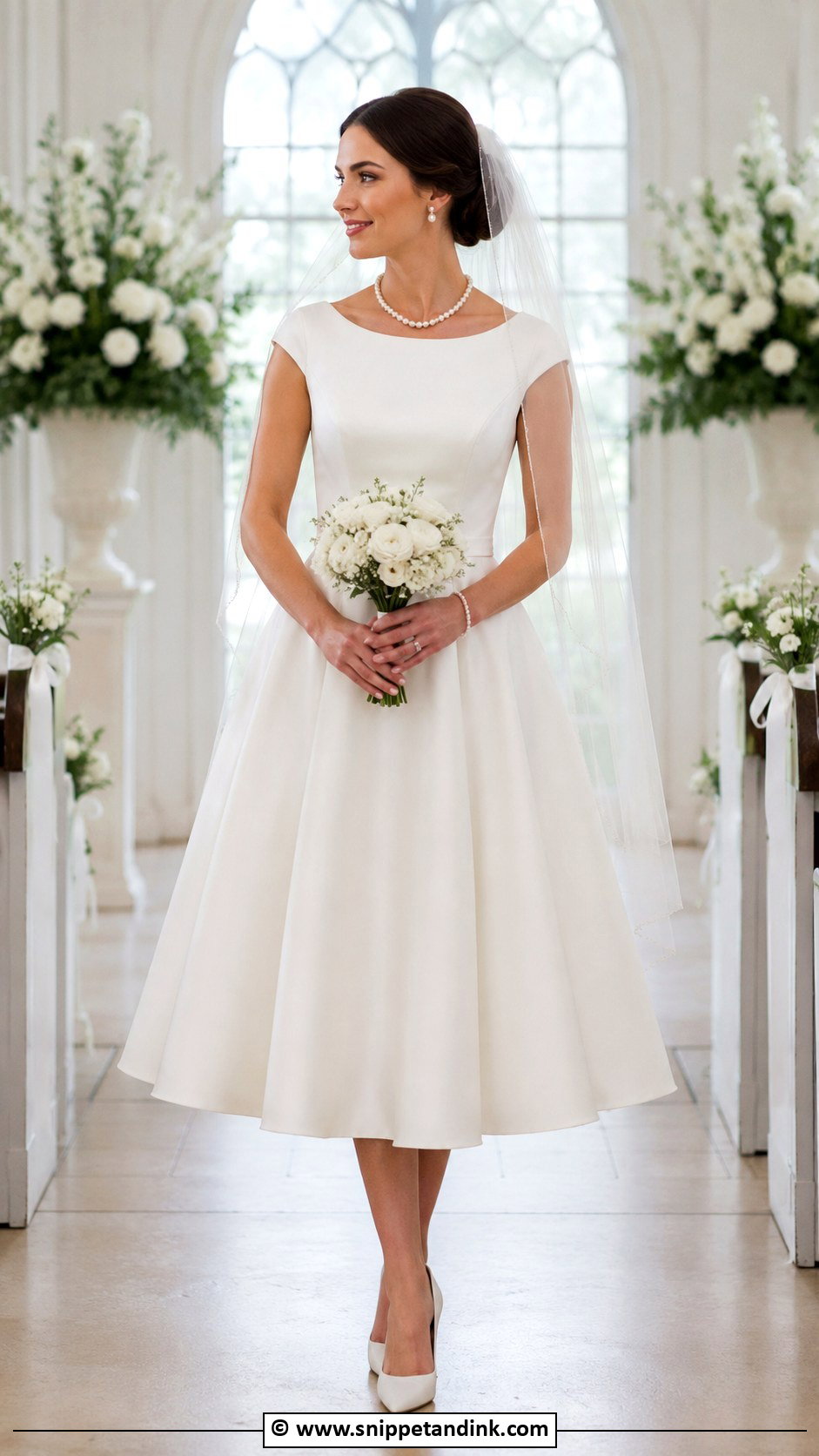 Tea Length Wedding Dress With Veil - Snippet and Ink - 30 Tea Length Wedding Dress Ideas