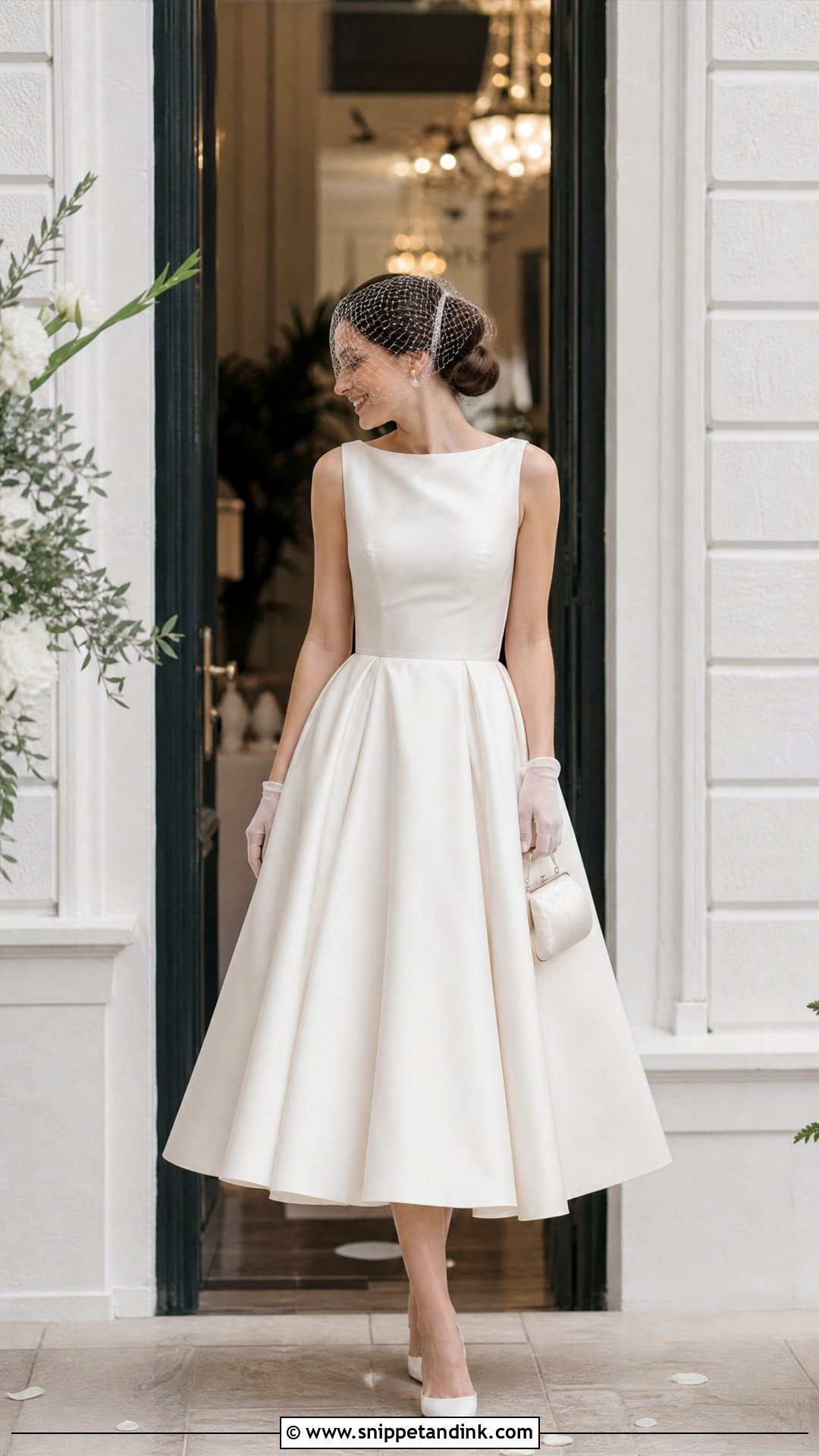 Tea Length Wedding Exit Dress - Snippet and Ink - 20 Wedding Exit Outfit Ideas