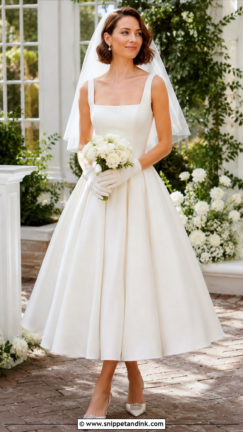 Tea Length Wedding Gown - Snippet and Ink - 20 Modern Wedding Gown Ideas