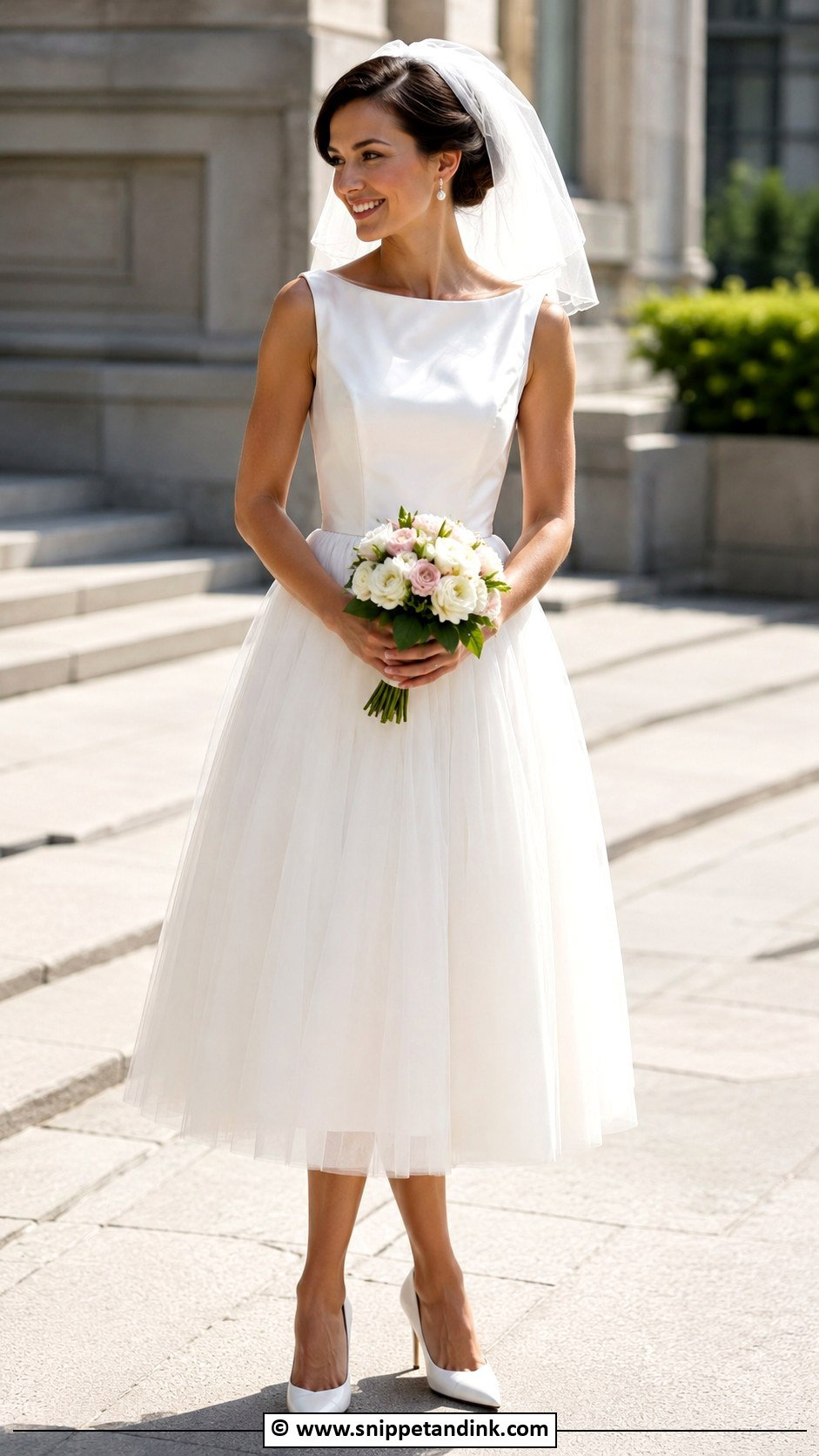 Tea Length Wedding Gown - Snippet and Ink - 35 Wedding Gowns