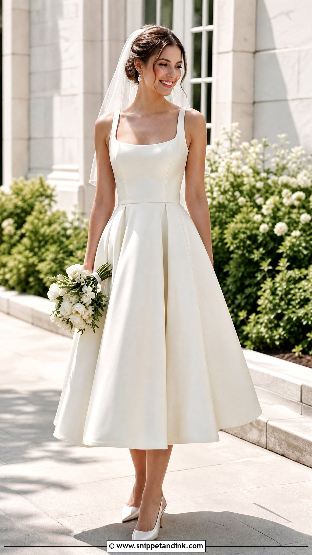 Tea Length Wedding Gown - Snippet and Ink - 25 Elegant Wedding Gown Ideas