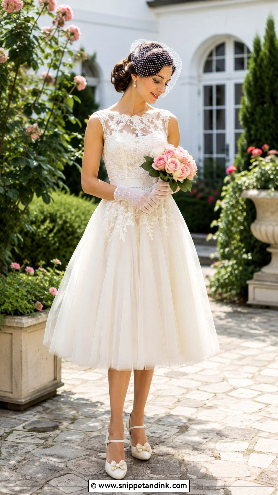 Tea Length Whimsical Bridal Look - Snippet and Ink - 20 Whimsical Bride Ideas