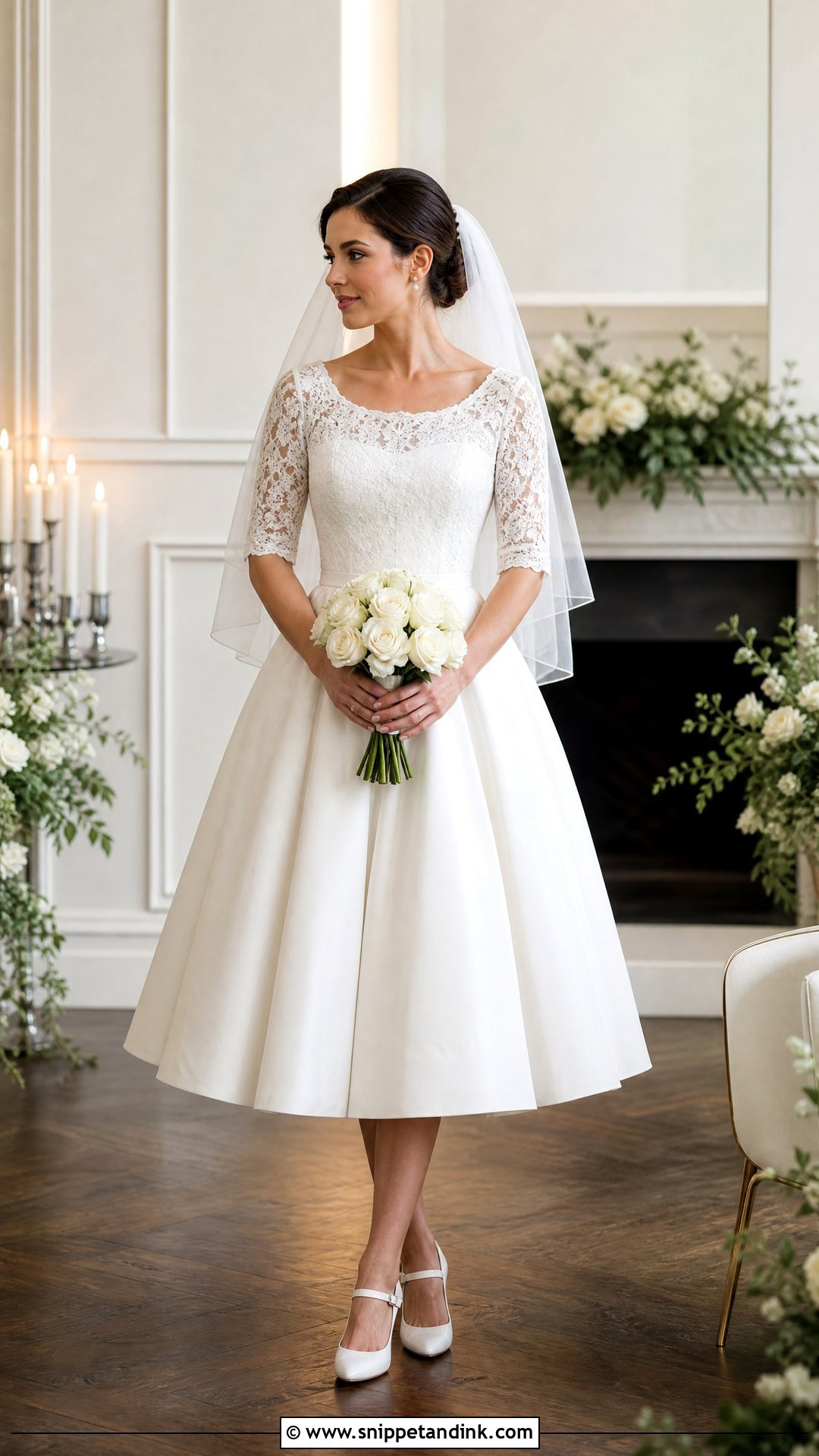 Tea Length White Wedding Gown - Snippet and Ink - 20 White Wedding Gown Christian Brides Ideas