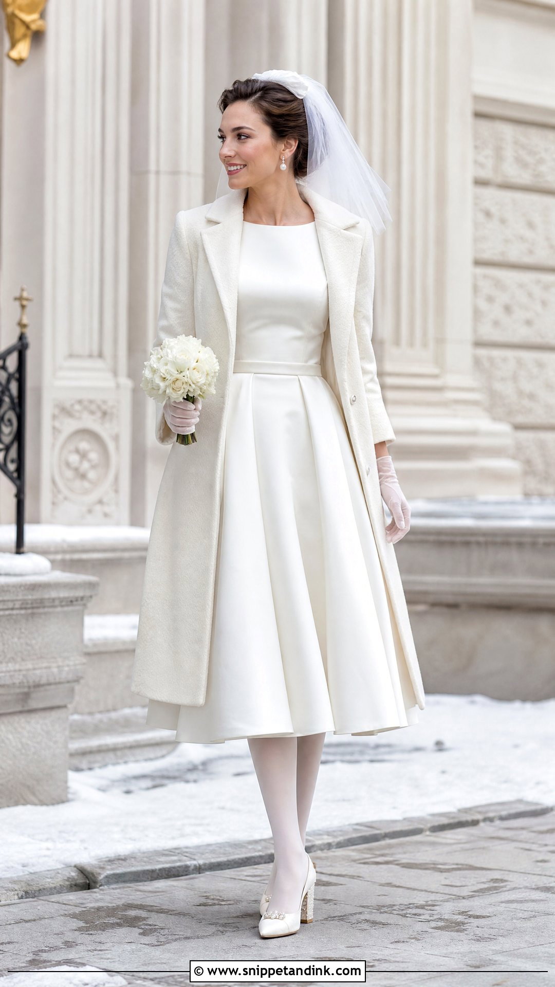 Tea Length Winter Wedding Dress - Snippet and Ink - 20 Wedding Dress for Winter Ideas