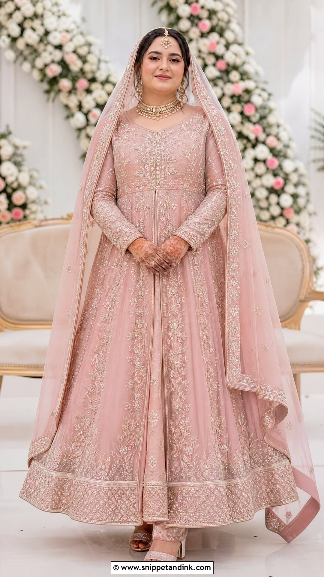 Tea Pink Plus Size Bridal Pishwas - Snippet and Ink - 20 Tea Pink Bridal Dress Pakistani Ideas