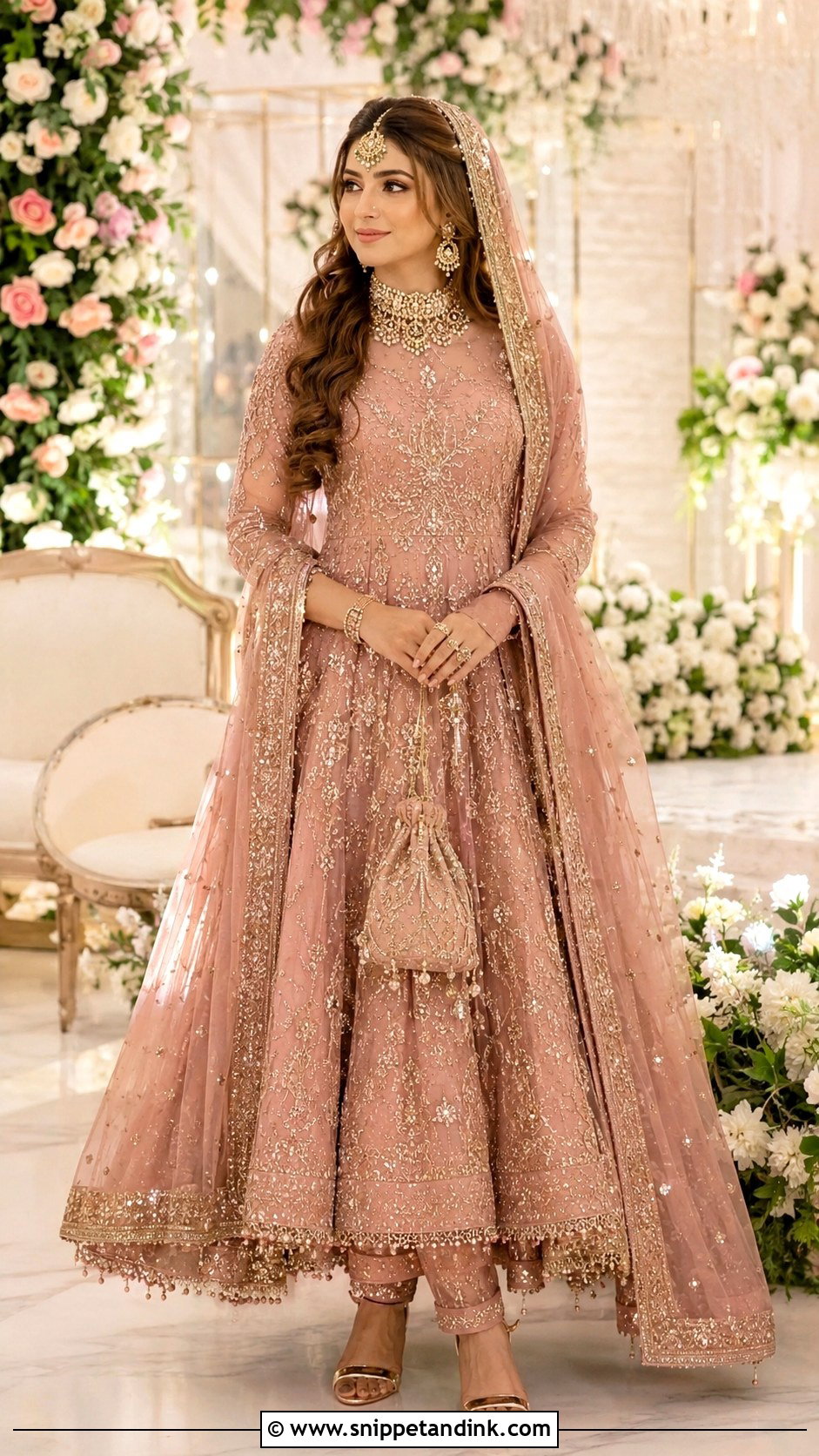 Tea Pink Walima Bridal Frock - Snippet and Ink - 25 Walima Bridal Dress Pakistan Ideas