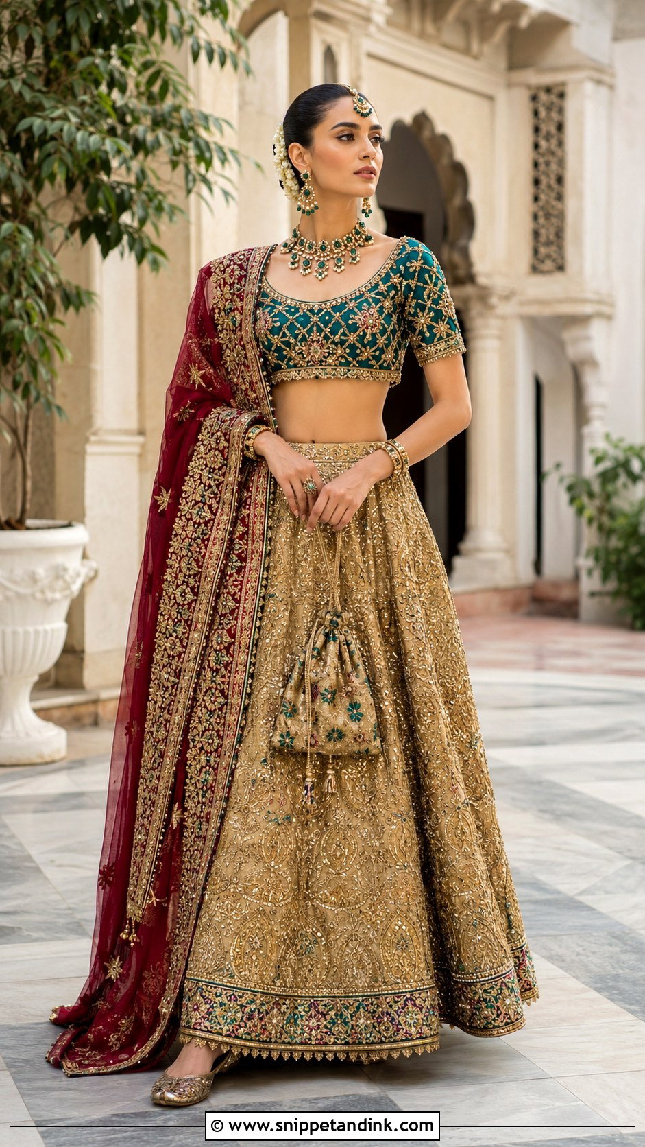 Teal Bridal Lehenga Haris Shakeel Bridal Dress - Snippet and Ink - 20 Haris Shakeel Bridal Dresses