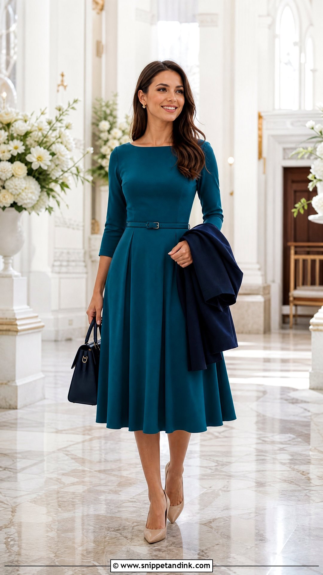 Teal Fit And Flare Holy Matrimony Dress - Snippet and Ink - 25 Holy Matrimony Dress Ideas
